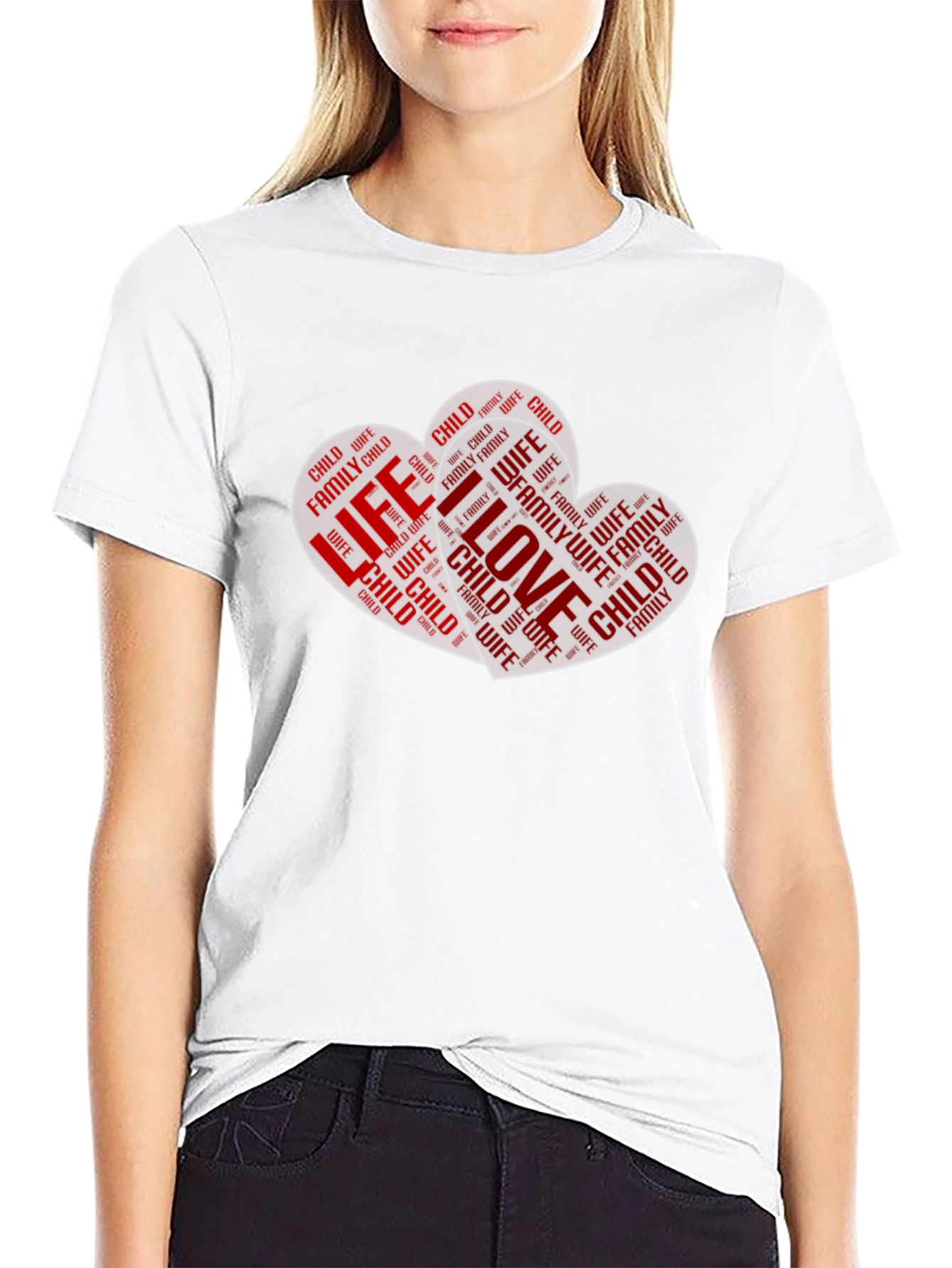 Family Love Heart Graphic T-Shirt