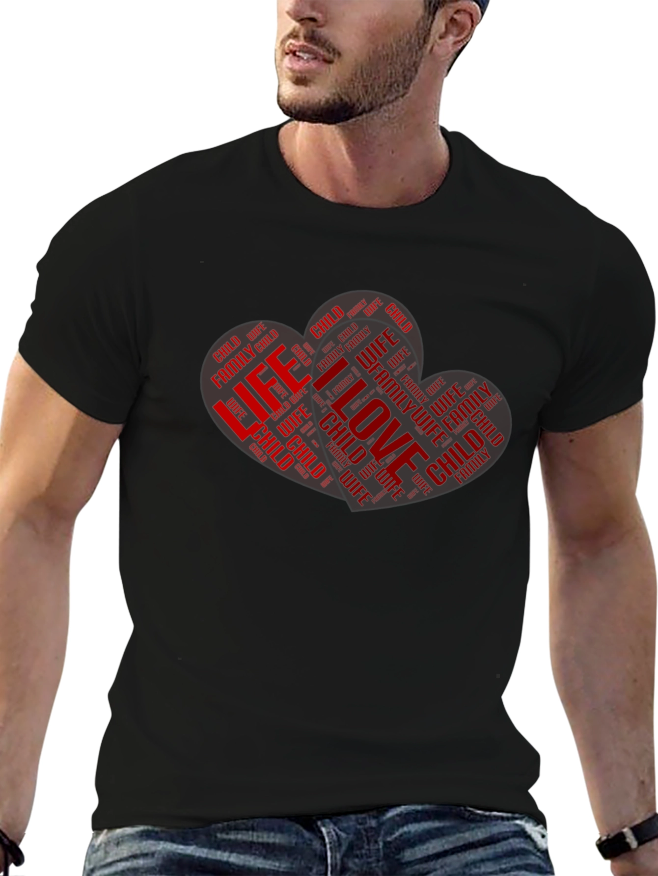Family Love Heart Graphic T-Shirt