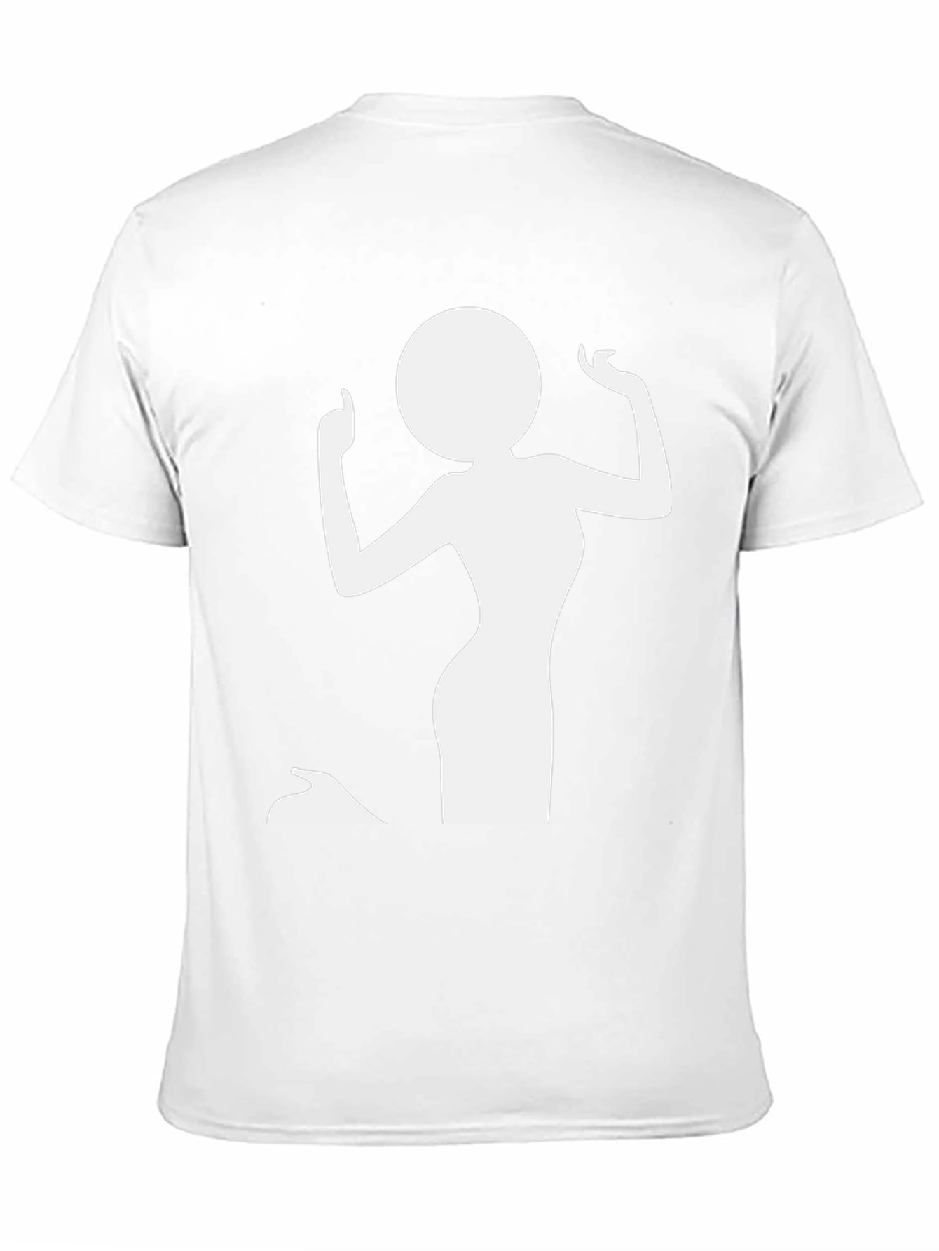 Silhouette Woman Graphic Tee - Black Casual T-Shirt