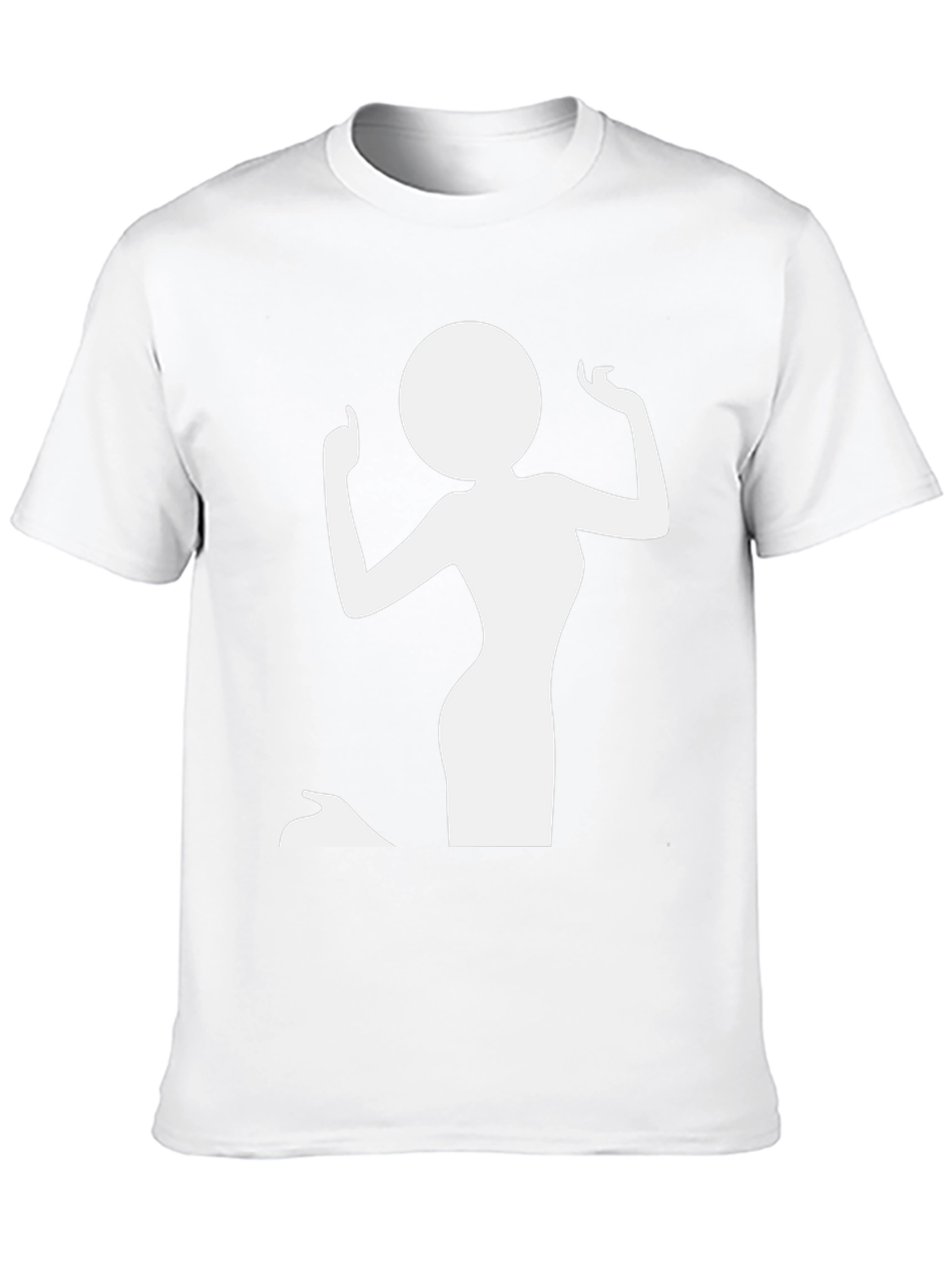 Silhouette Woman Graphic Tee - Black Casual T-Shirt