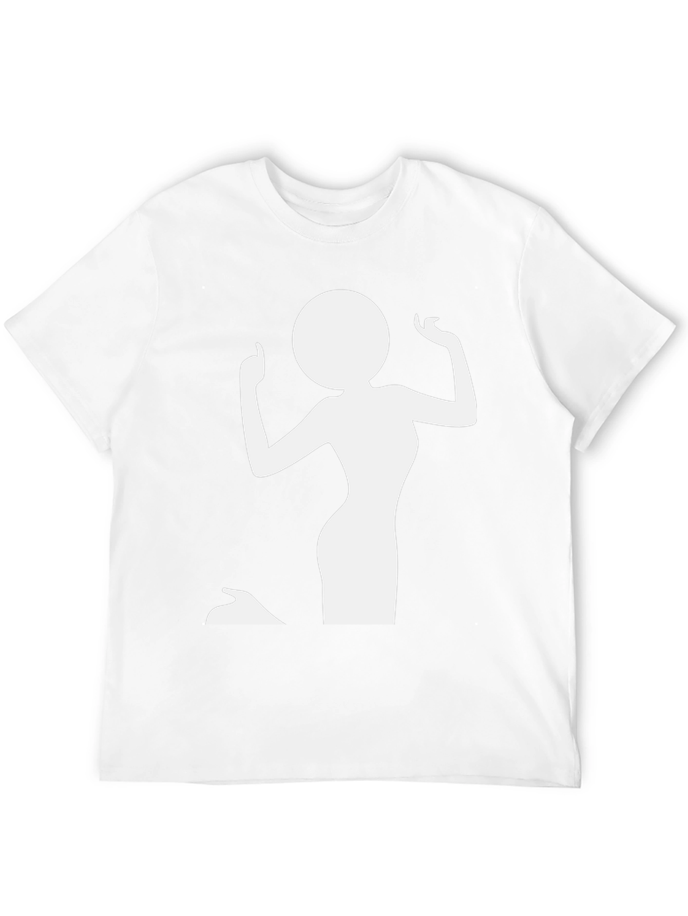 Silhouette Woman Graphic Tee - Black Casual T-Shirt