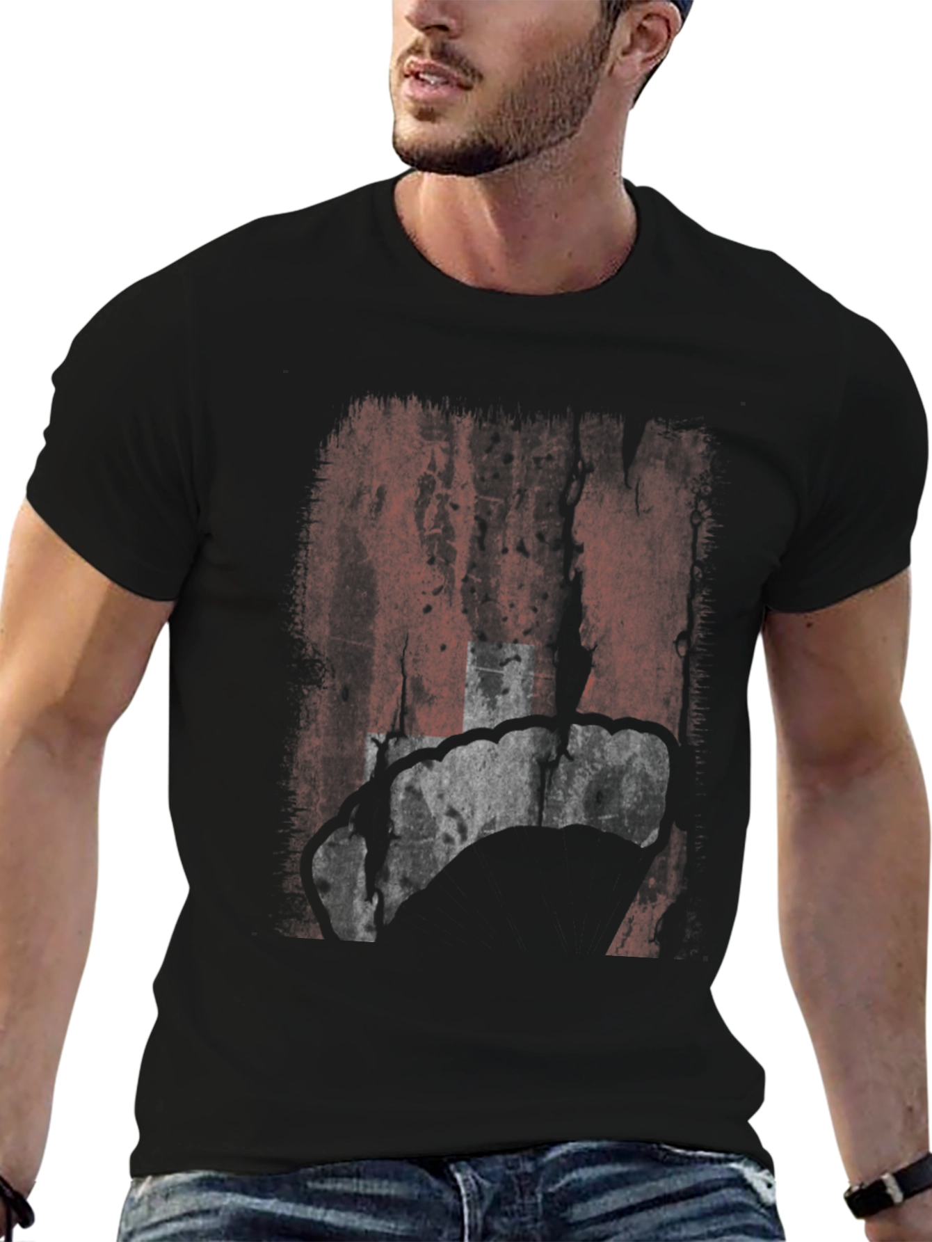 Distressed Texas Map Graphic T-Shirt