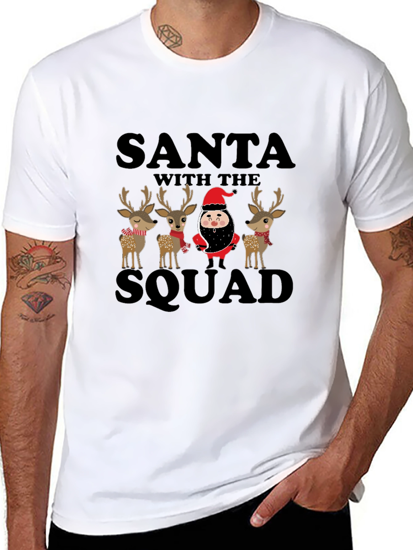 Santa with the Squad Christmas T-Shirt