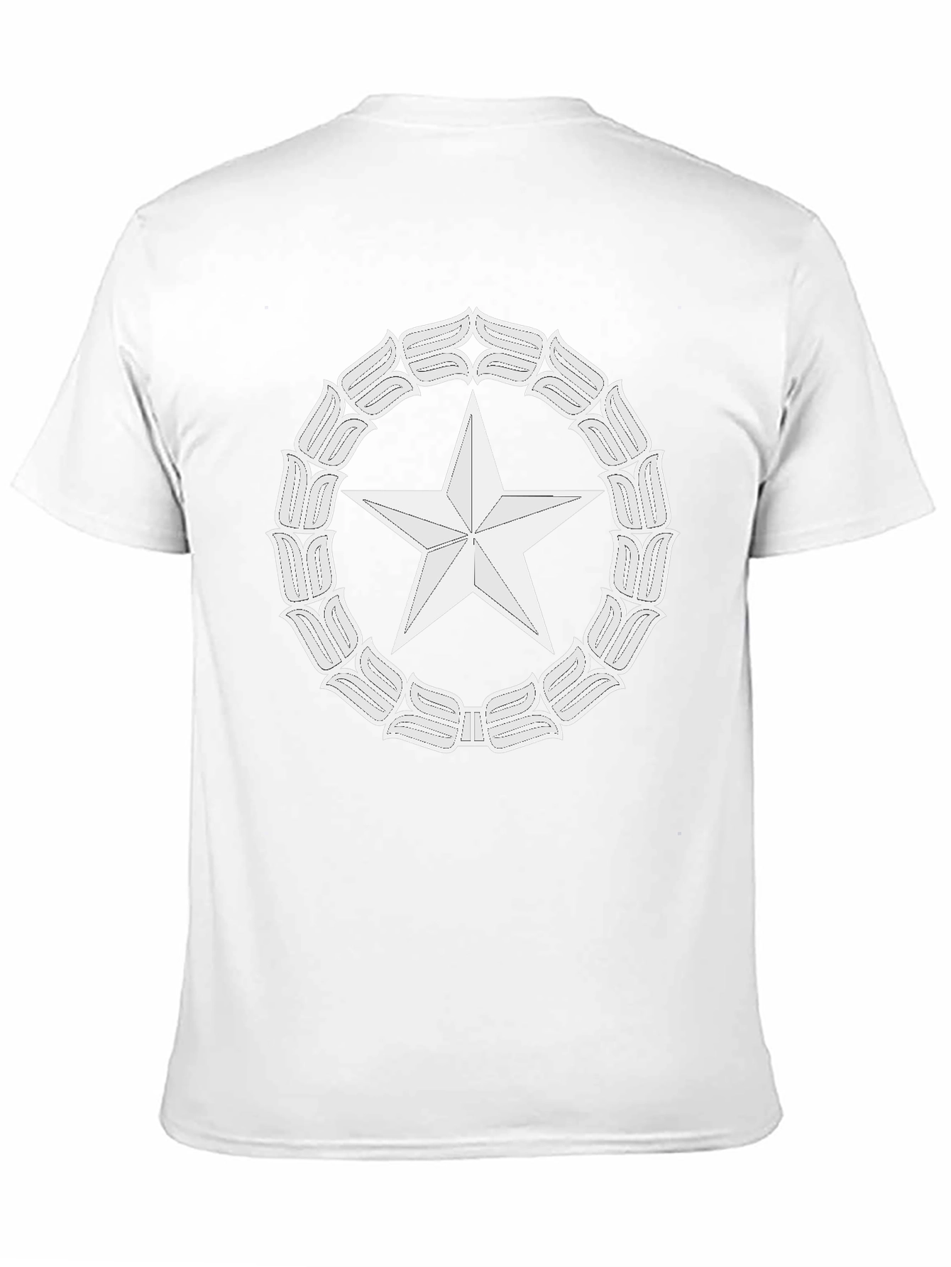 Star & Floral Wreath Graphic Tee - Black