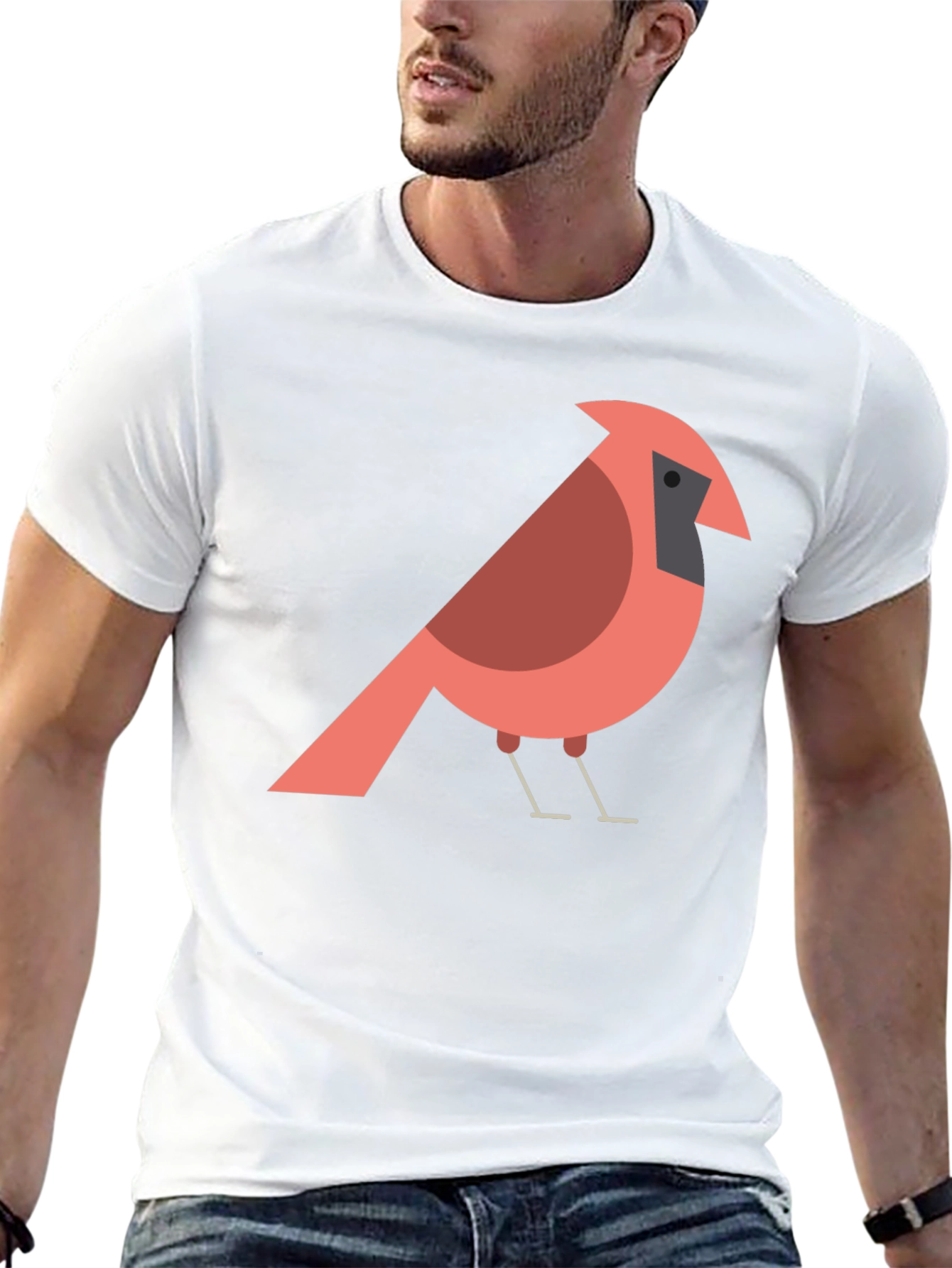Cardinal Bird Graphic T-Shirt - Casual Cotton Tee