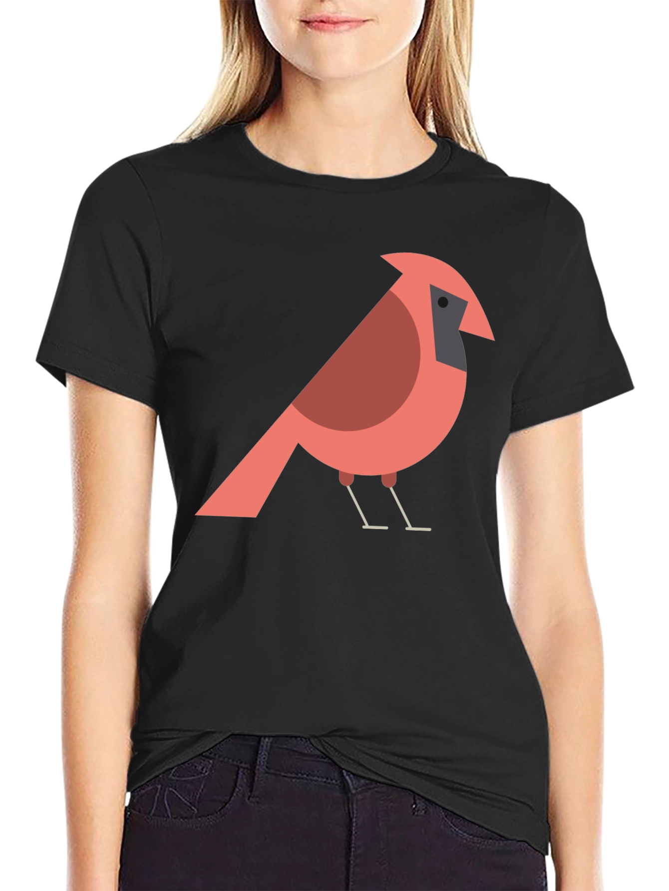 Cardinal Bird Graphic T-Shirt - Casual Cotton Tee