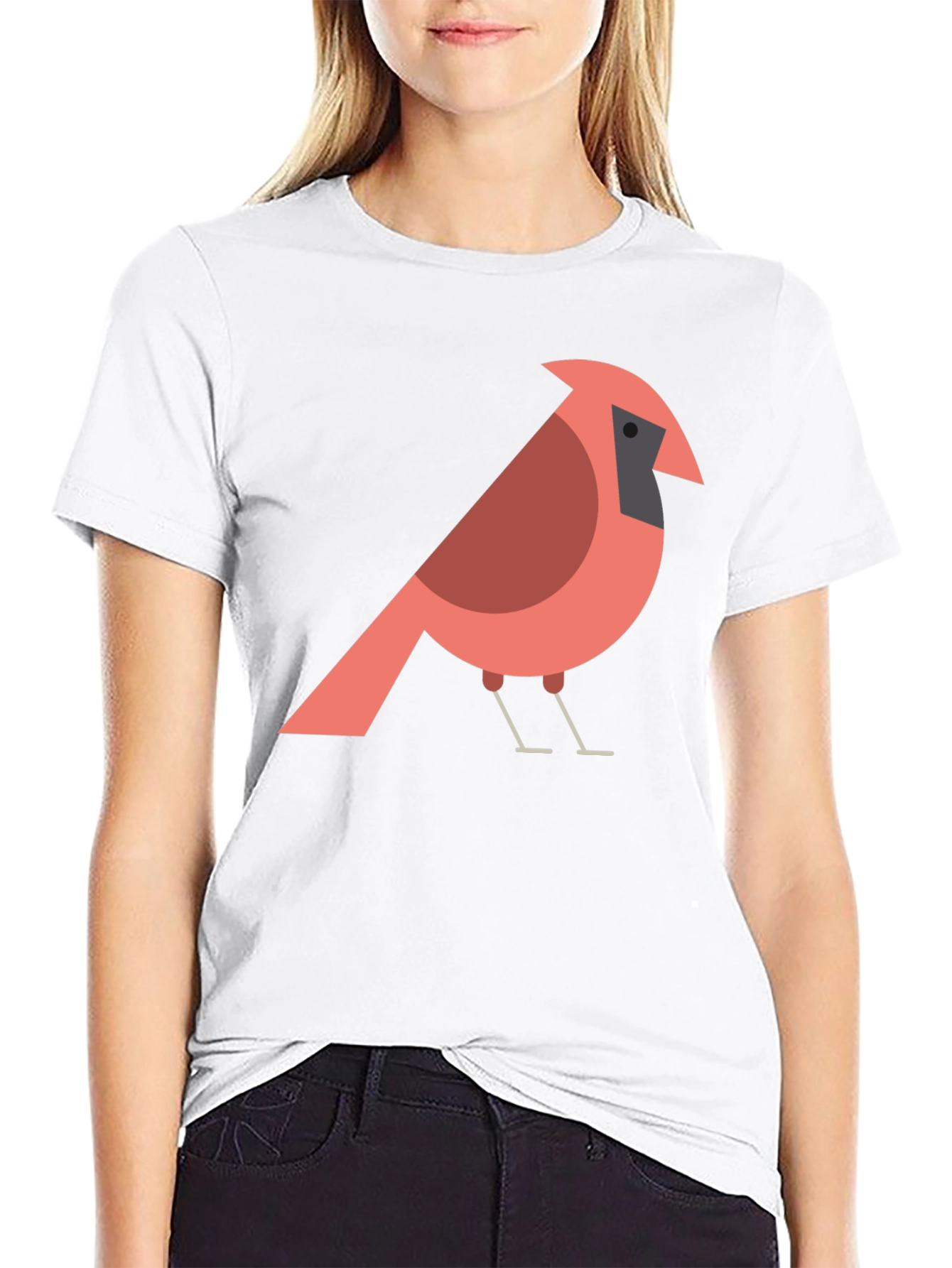 Cardinal Bird Graphic T-Shirt - Casual Cotton Tee