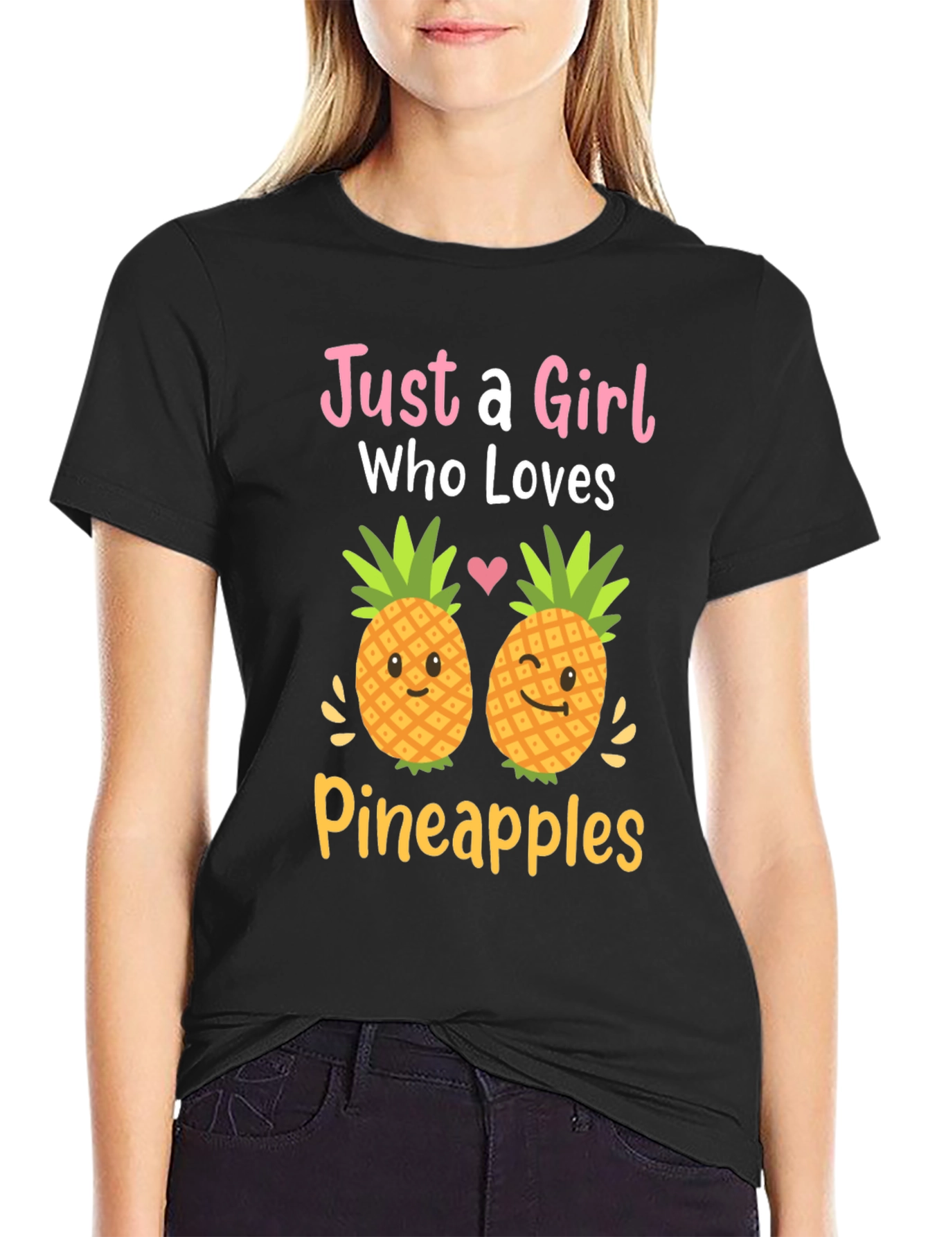 Just a Girl Who Loves Pineapples Graphic Tee