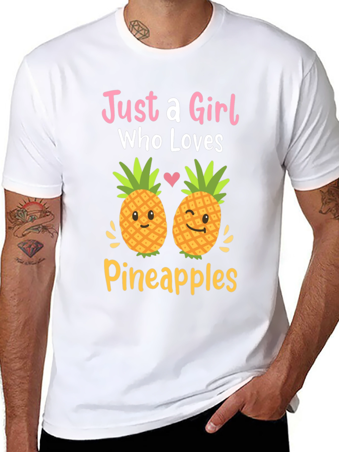Just a Girl Who Loves Pineapples Graphic Tee