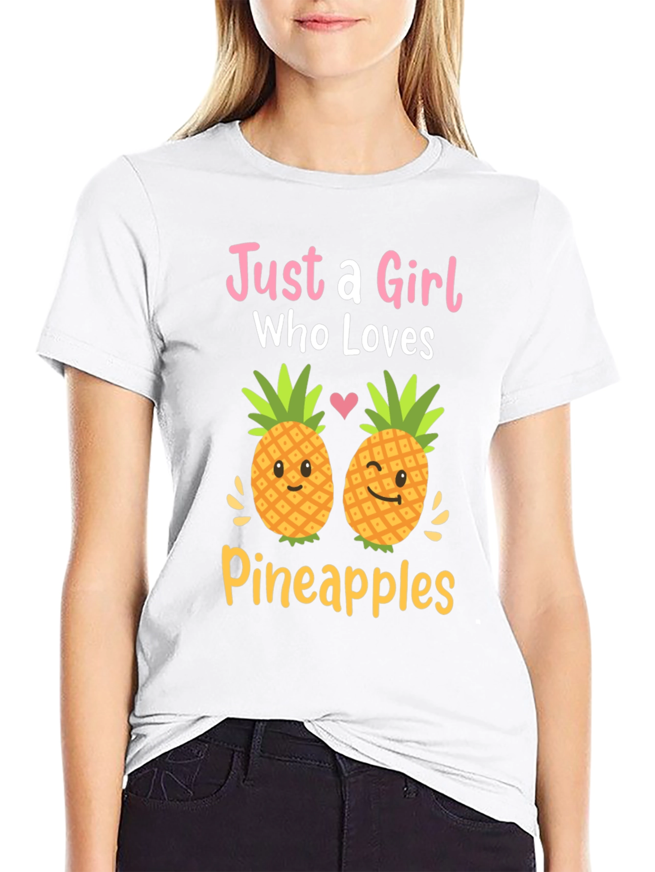 Just a Girl Who Loves Pineapples Graphic Tee