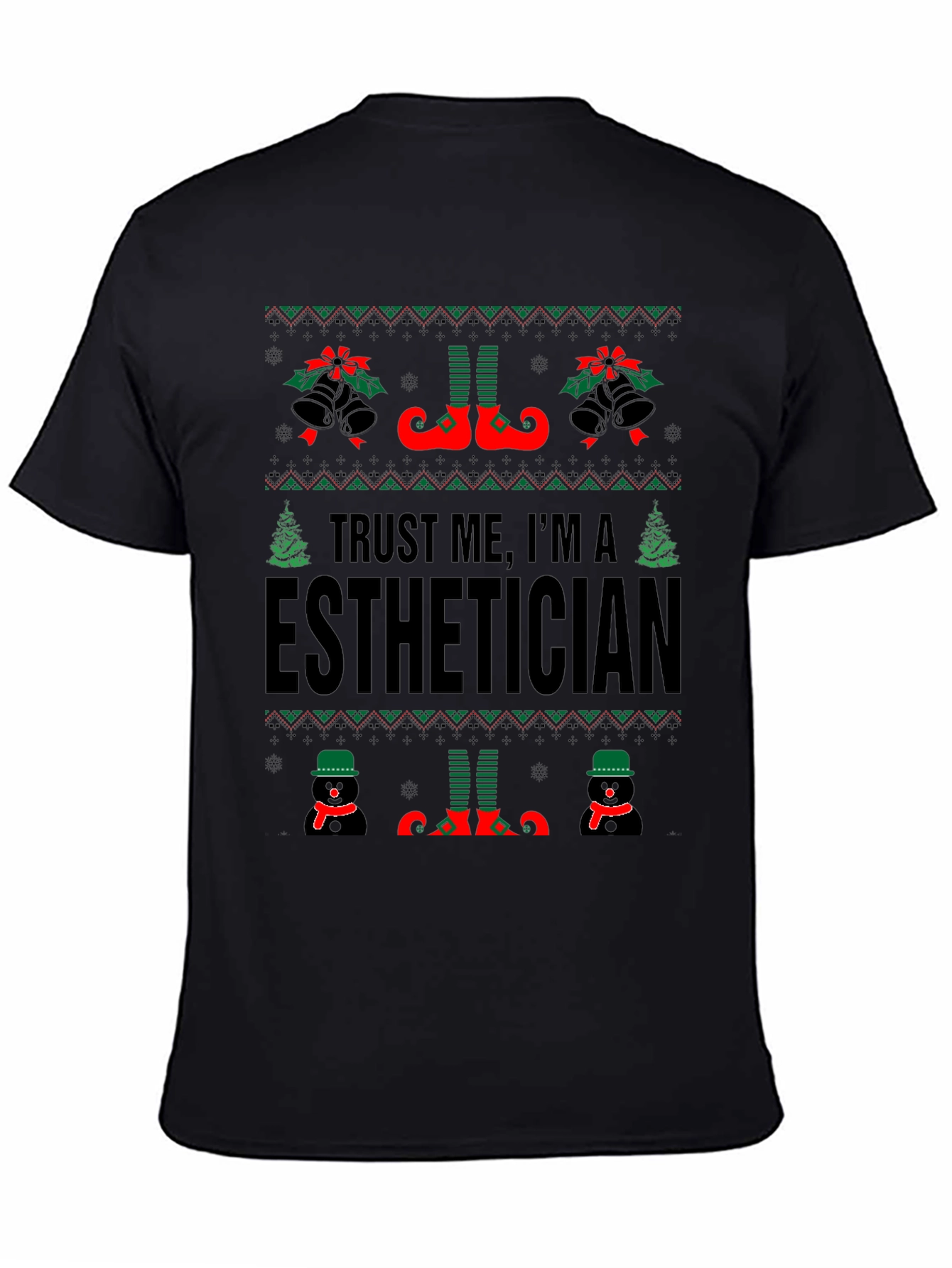 Esthetician Ugly Christmas Sweater T-Shirt