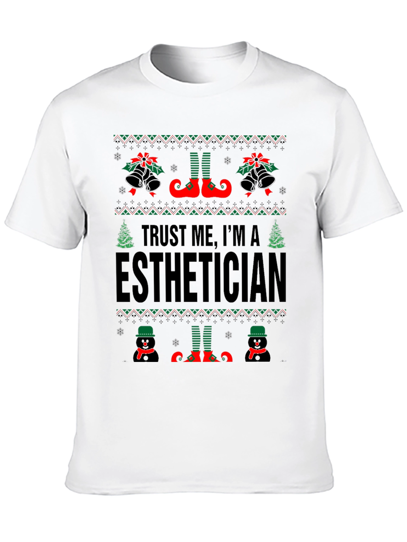 Esthetician Ugly Christmas Sweater T-Shirt