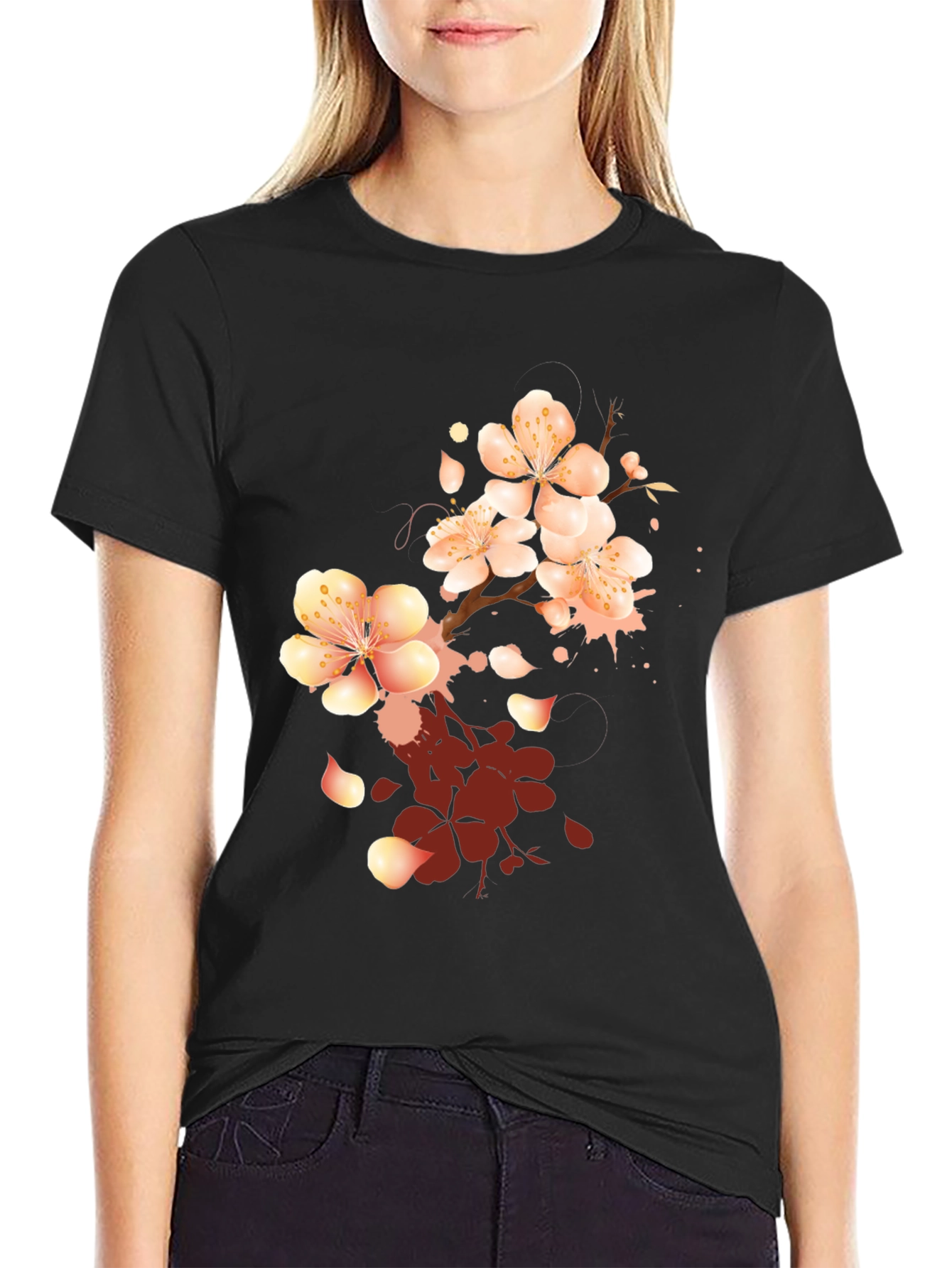 Black Blossom Graphic Tee