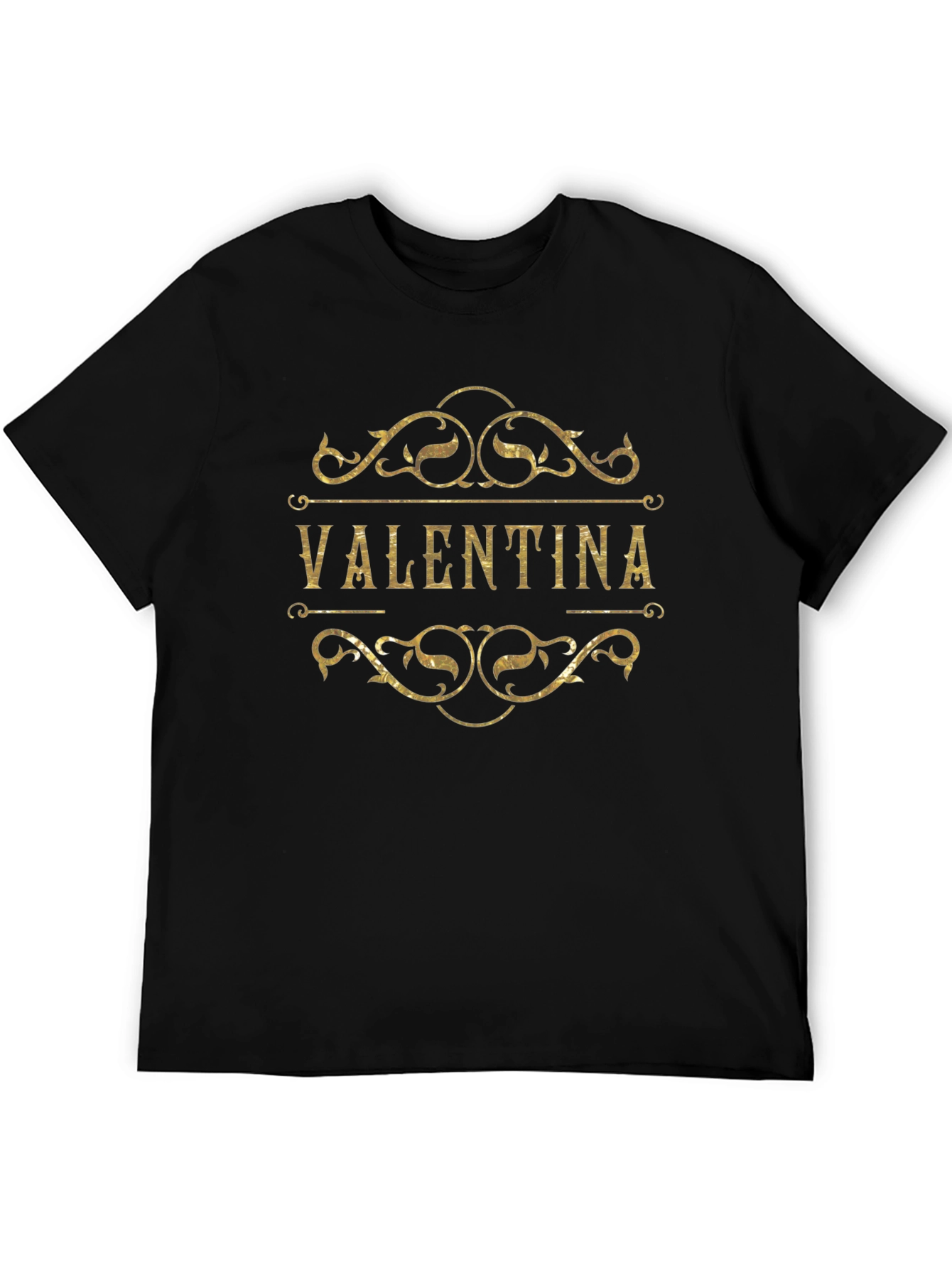 Valentina Graphic Print Tee - Stylish Black Cotton T-Shirt