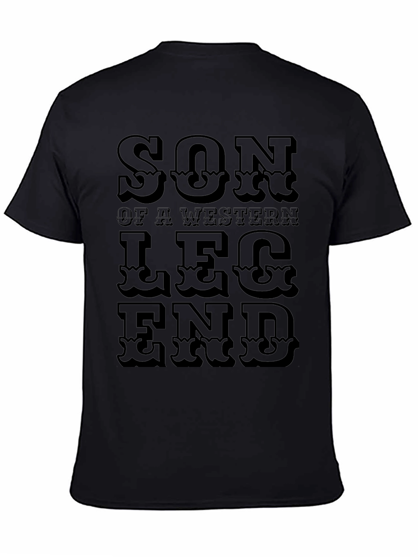 Son of a Western Legend Black T-Shirt