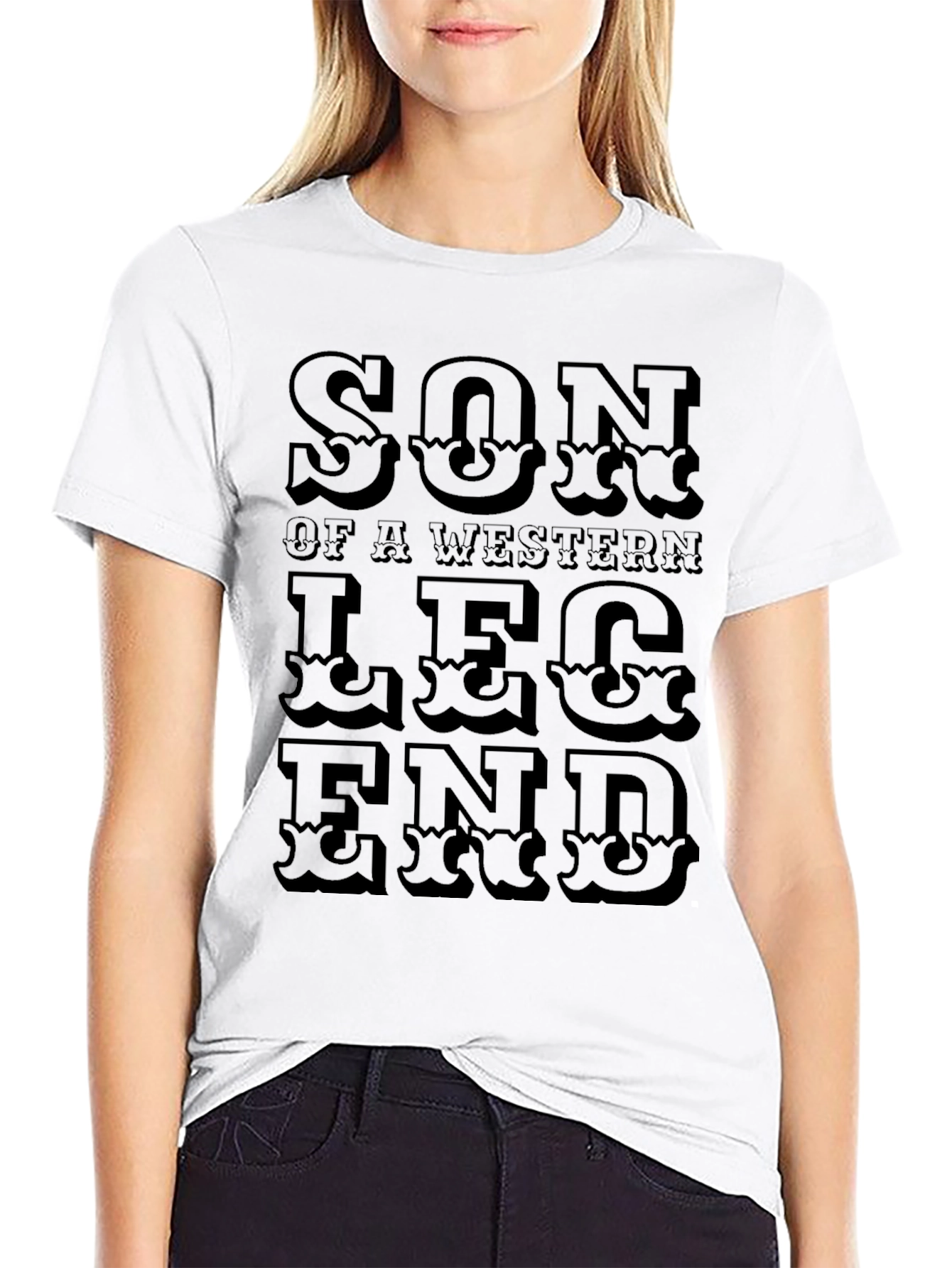 Son of a Western Legend Black T-Shirt