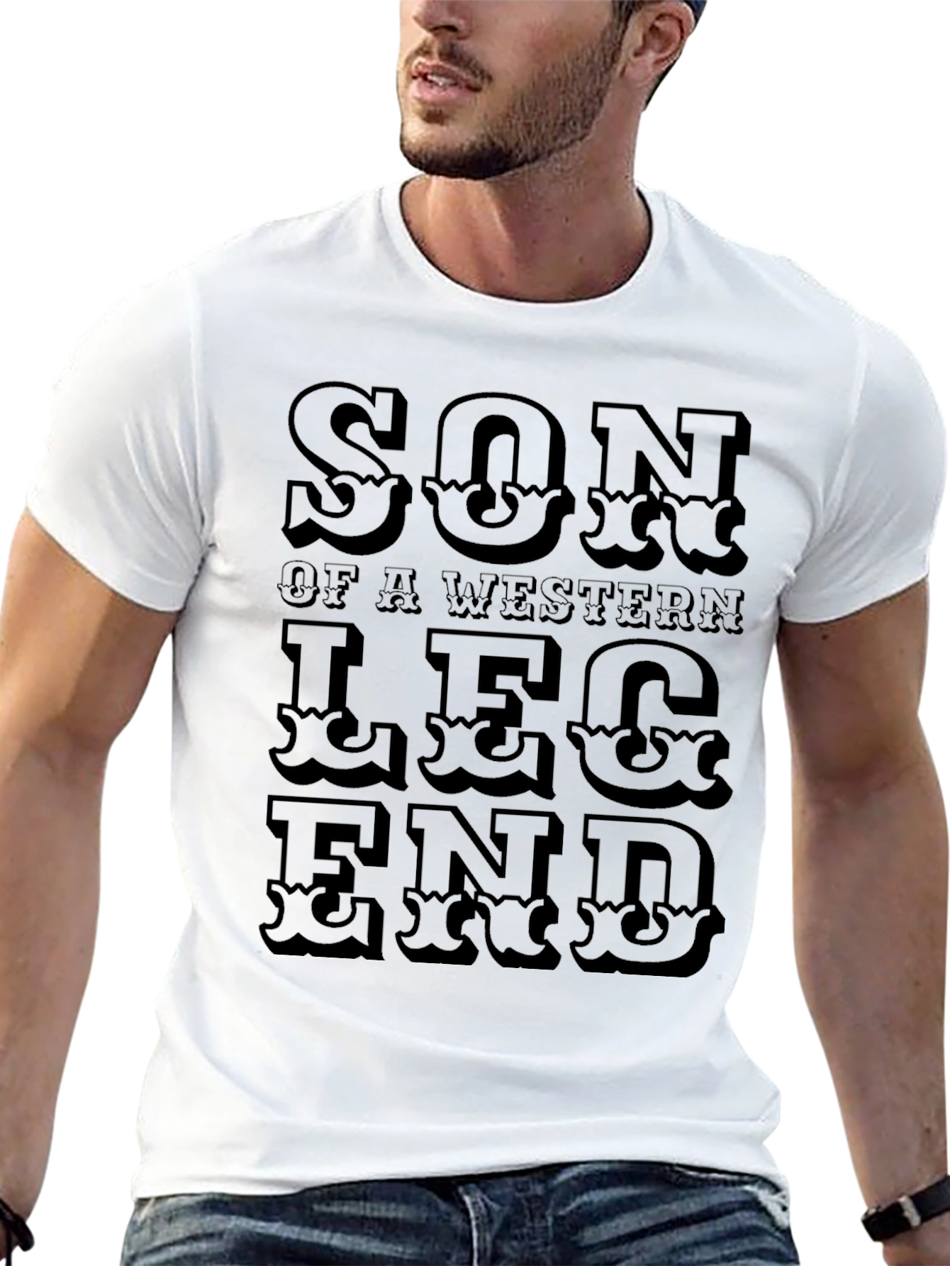 Son of a Western Legend Black T-Shirt