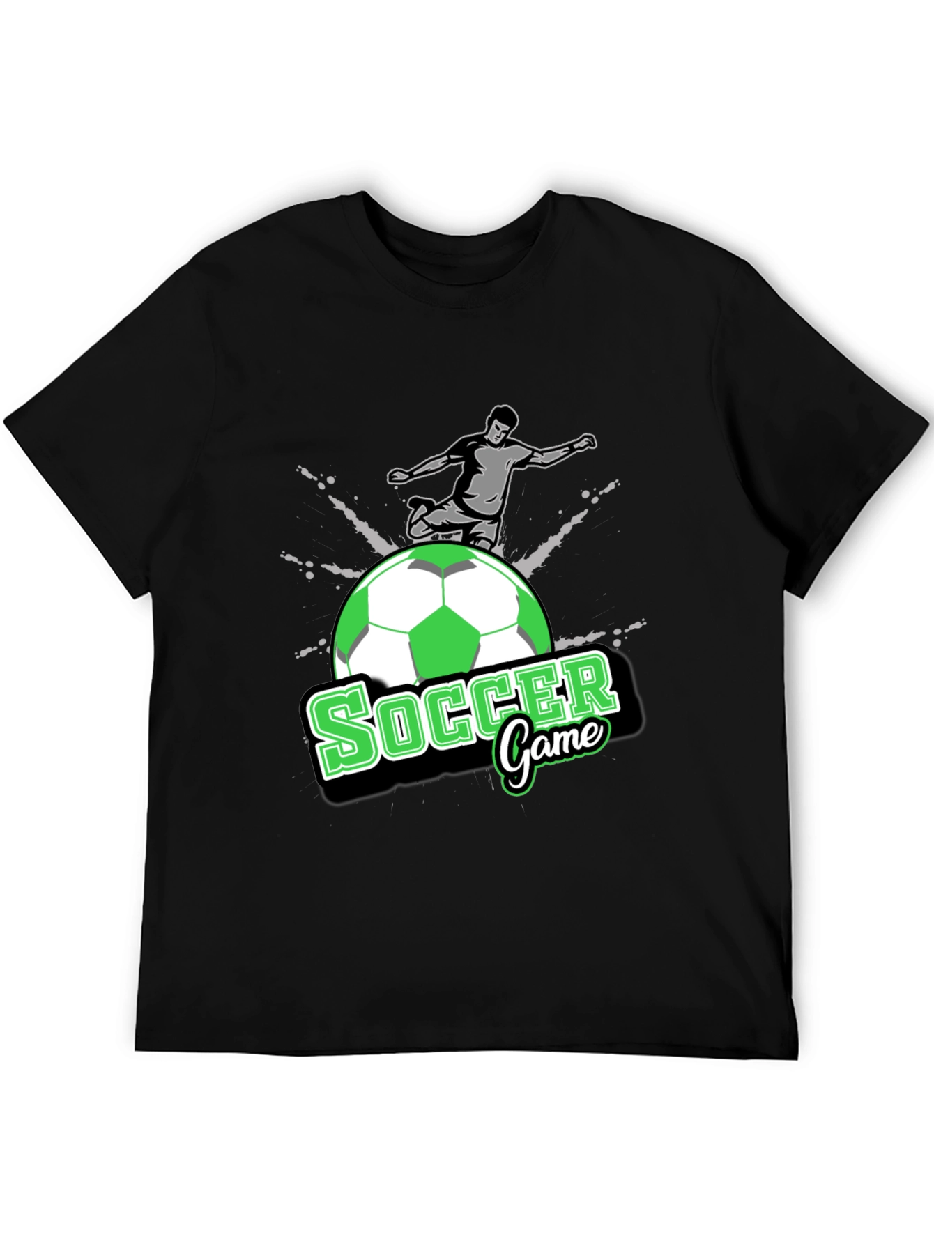 Soccer Game T-Shirt - Black Graphic Tee