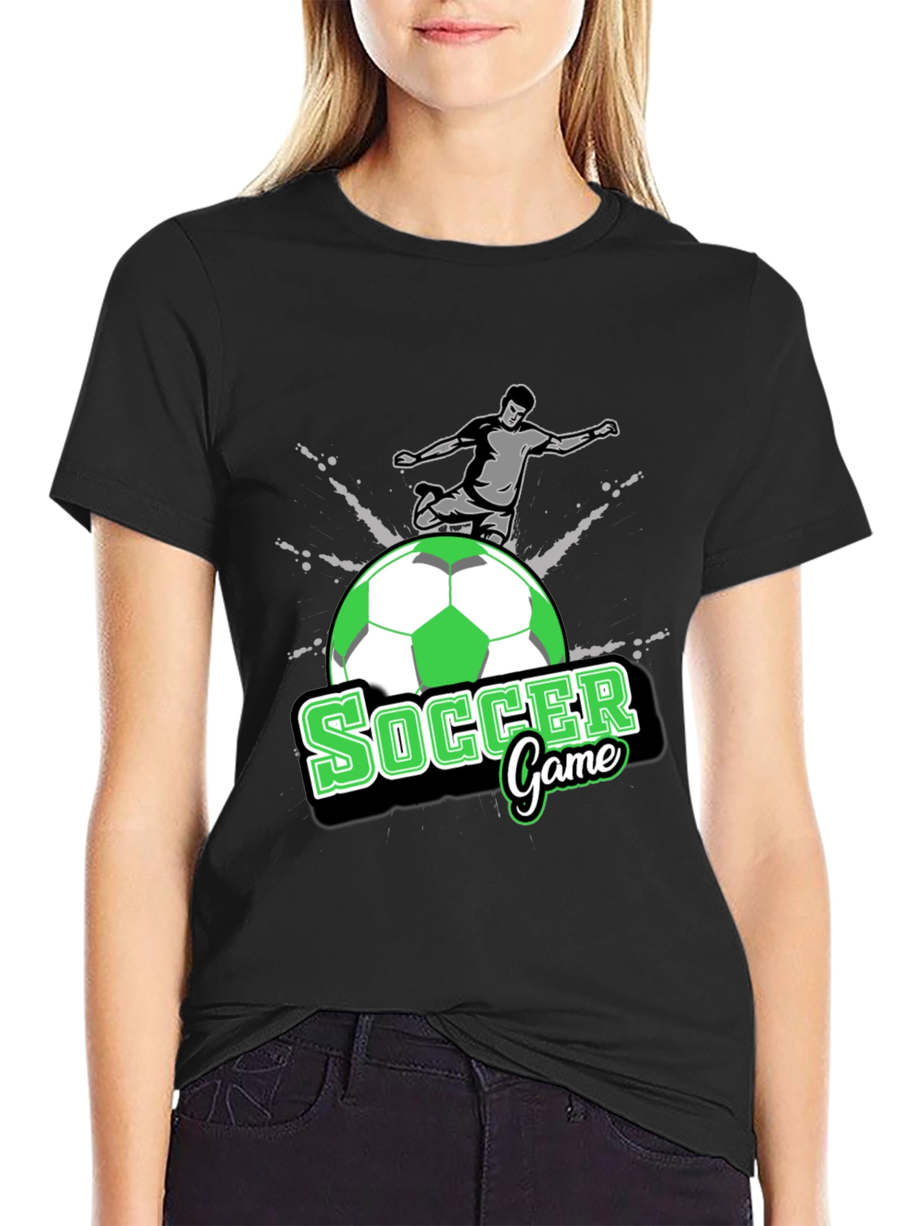 Soccer Game T-Shirt - Black Graphic Tee