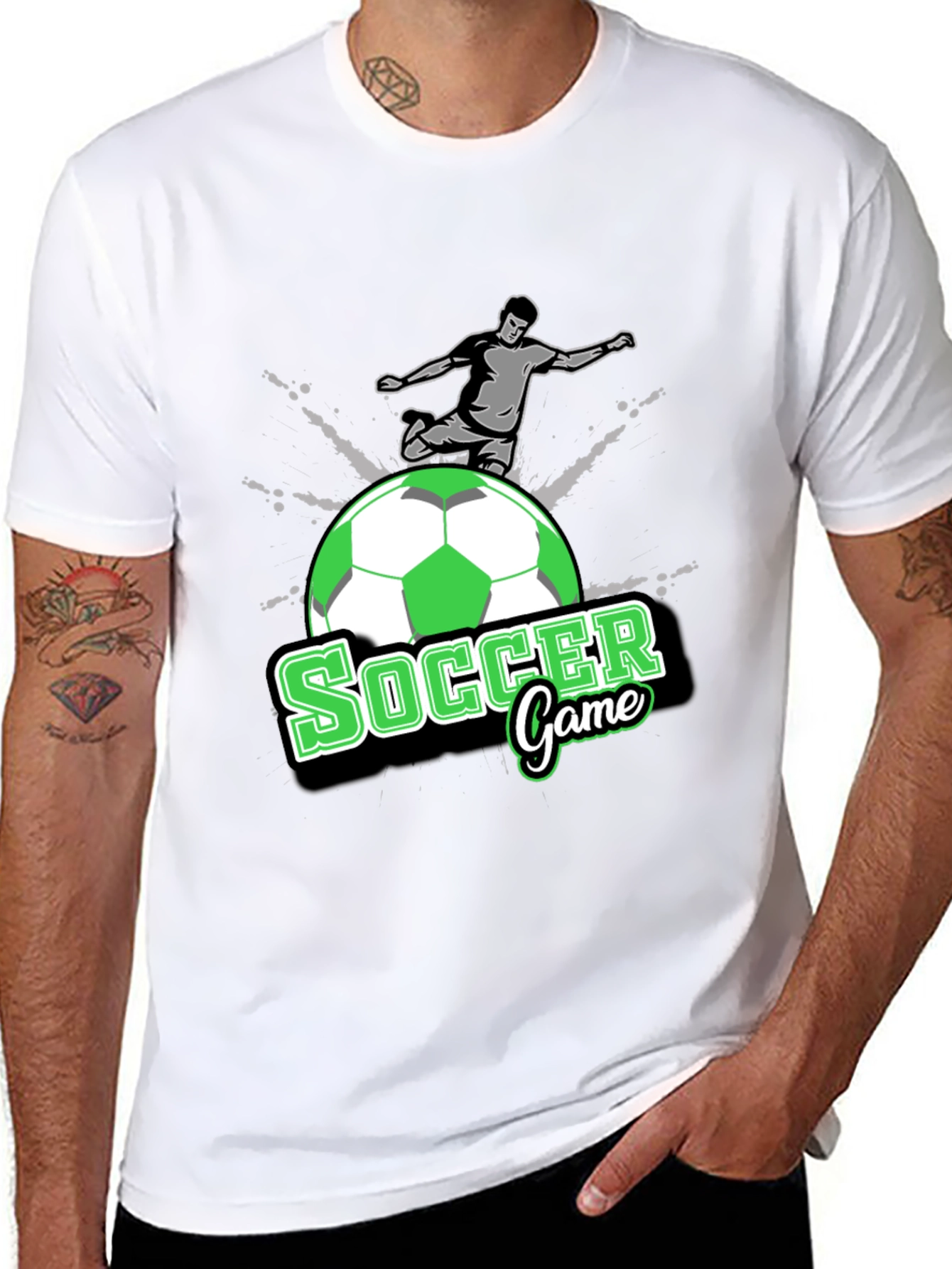 Soccer Game T-Shirt - Black Graphic Tee