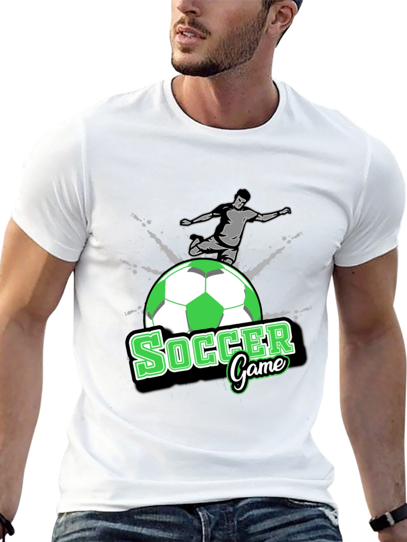 Soccer Game T-Shirt - Black Graphic Tee