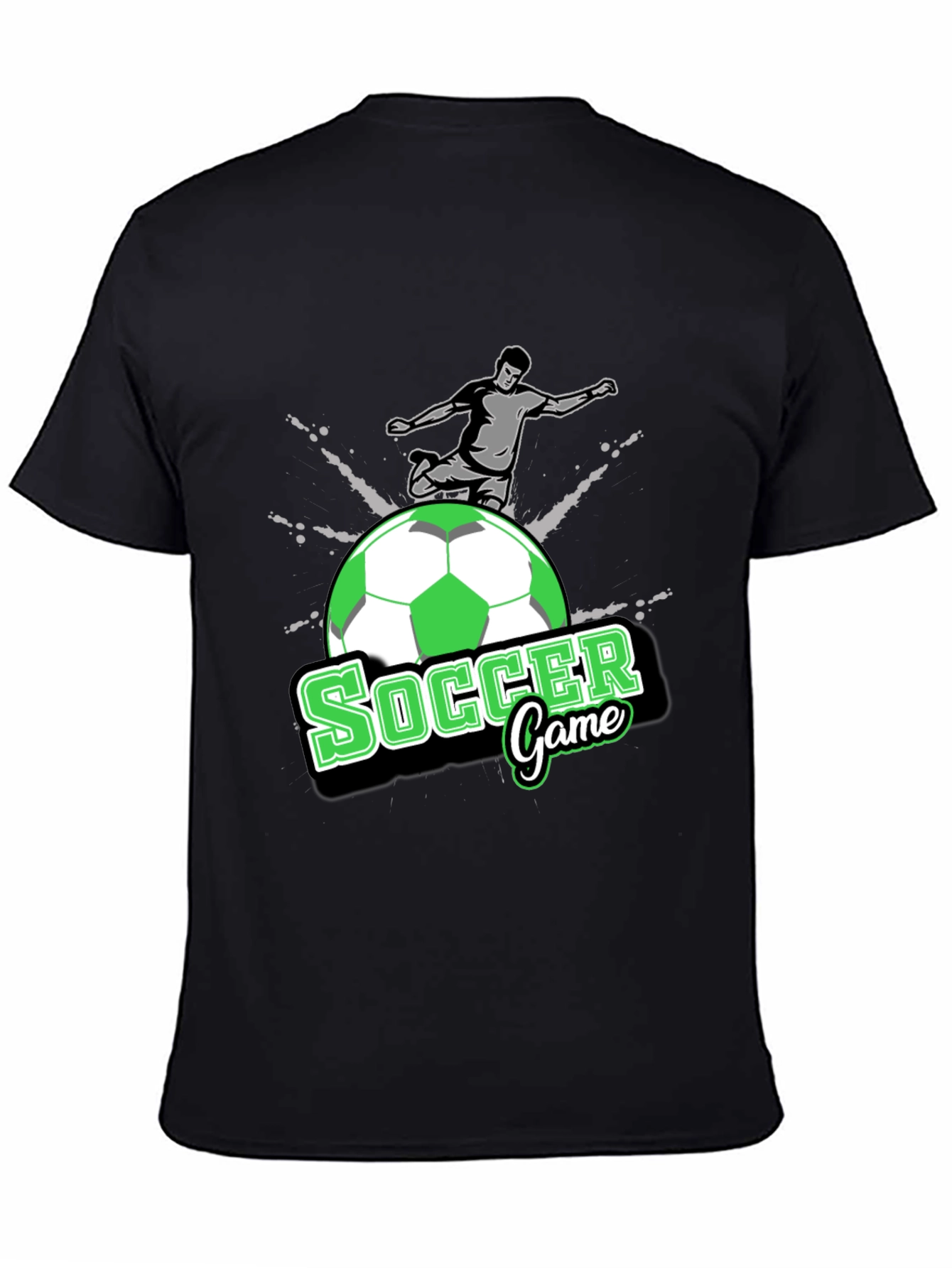 Soccer Game T-Shirt - Black Graphic Tee