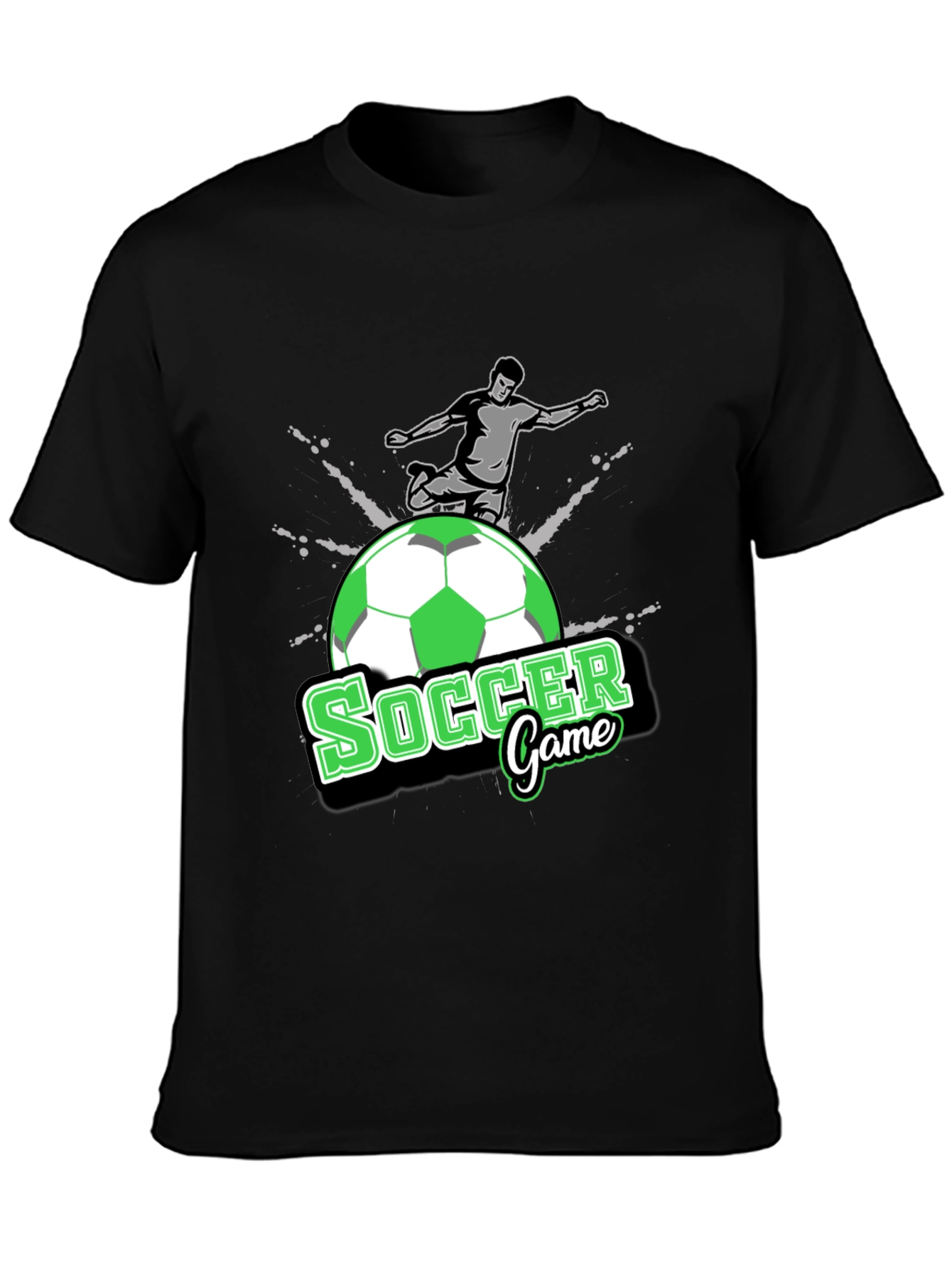Soccer Game T-Shirt - Black Graphic Tee