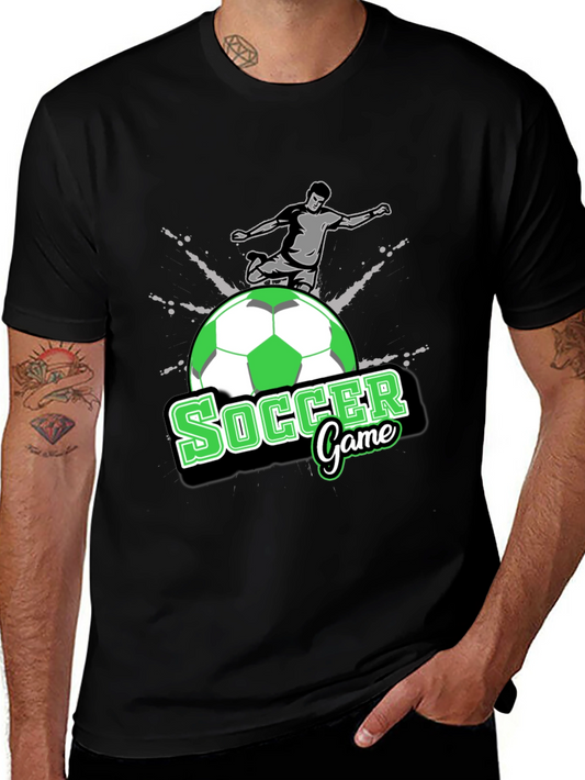 Soccer Game T-Shirt - Black Graphic Tee