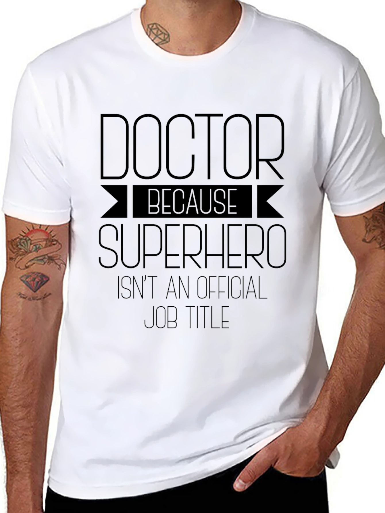 Doctor Superhero Graphic Tee - Black T-Shirt
