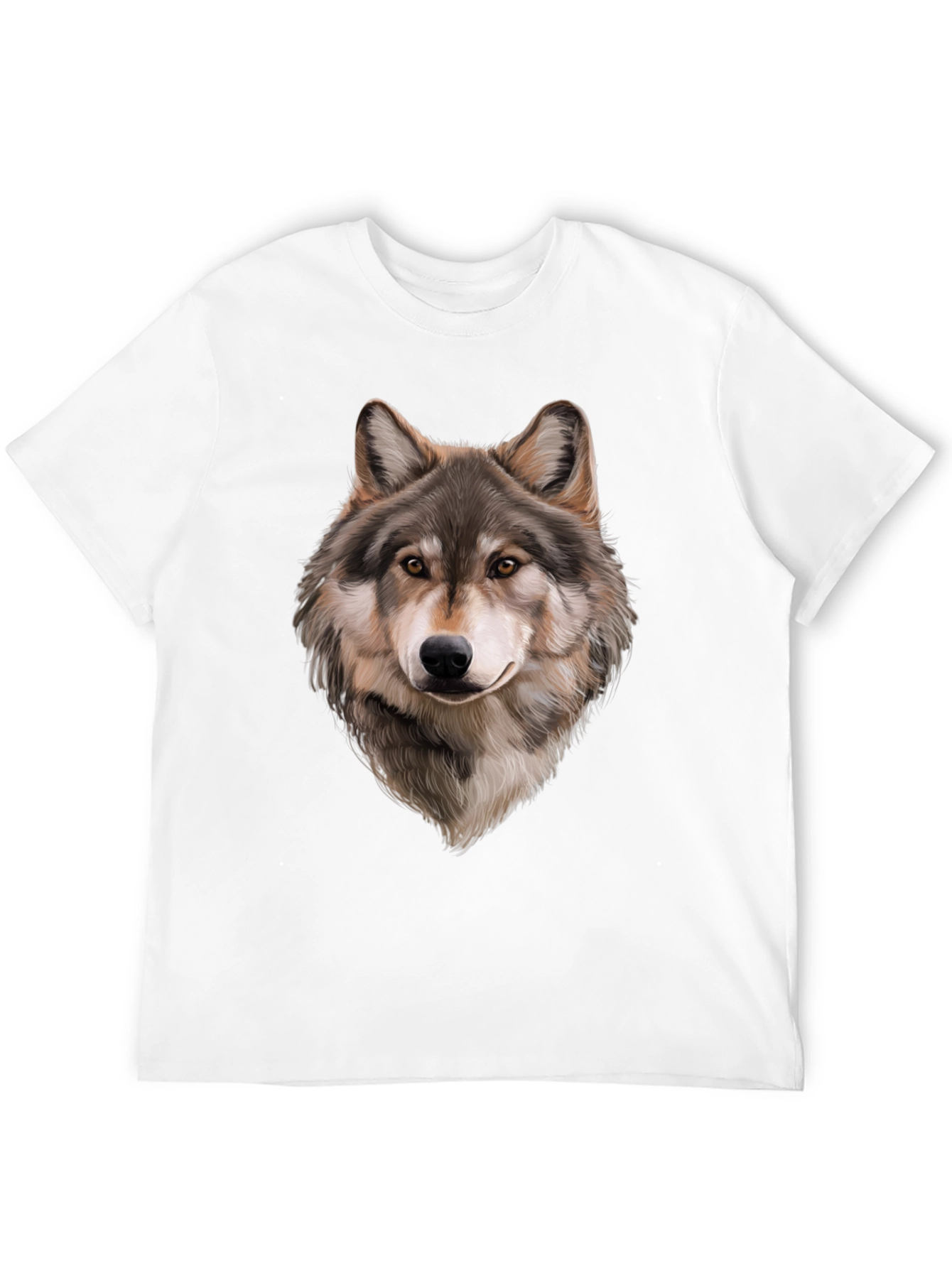 Wolf Graphic T-Shirt - Mens Black Animal Tee