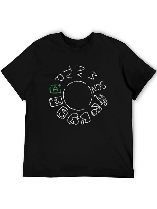 Camera Mode Dial Graphic Tee - Photographer T-Shirt