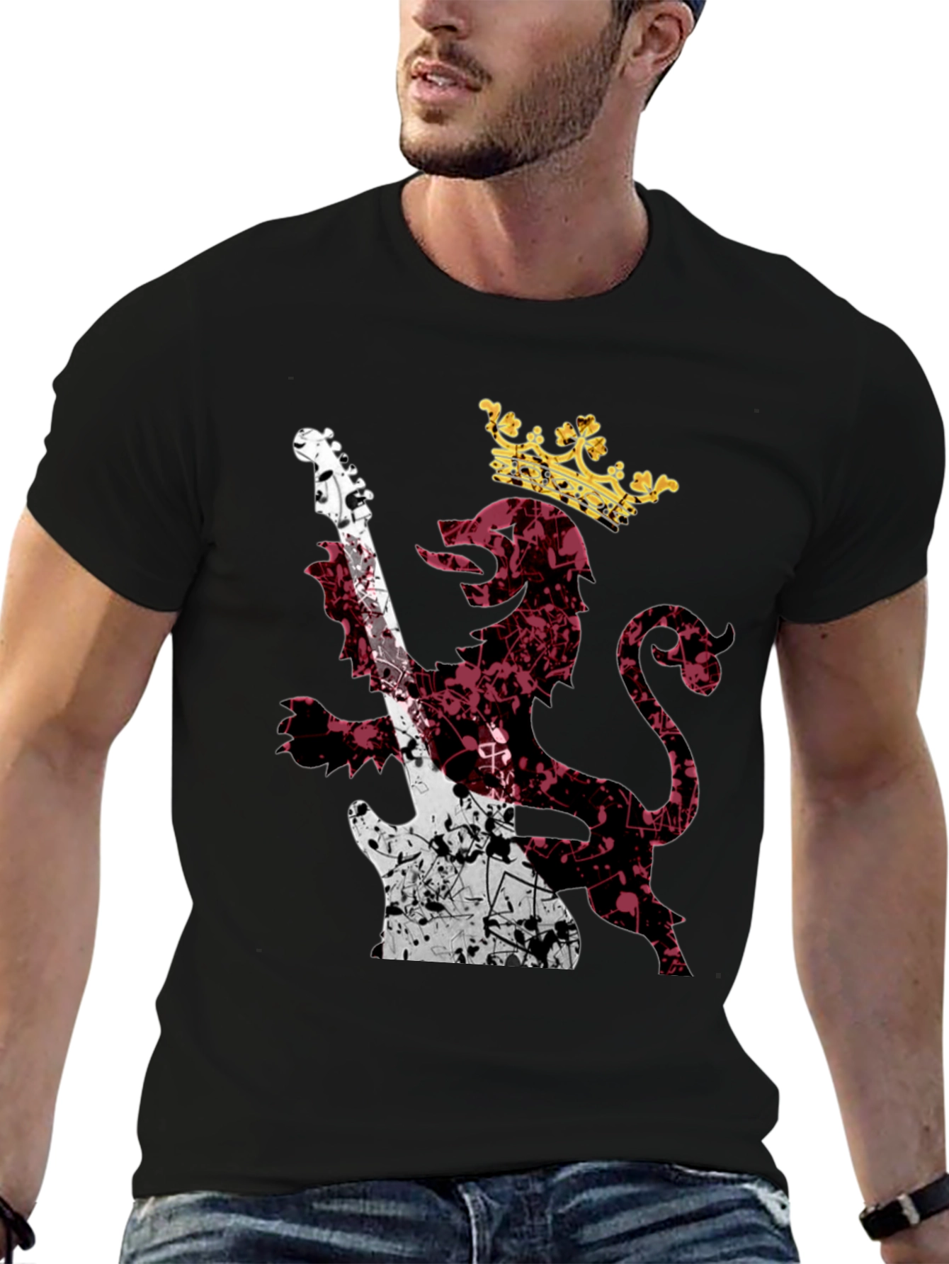 King Lion Guitar T-Shirt