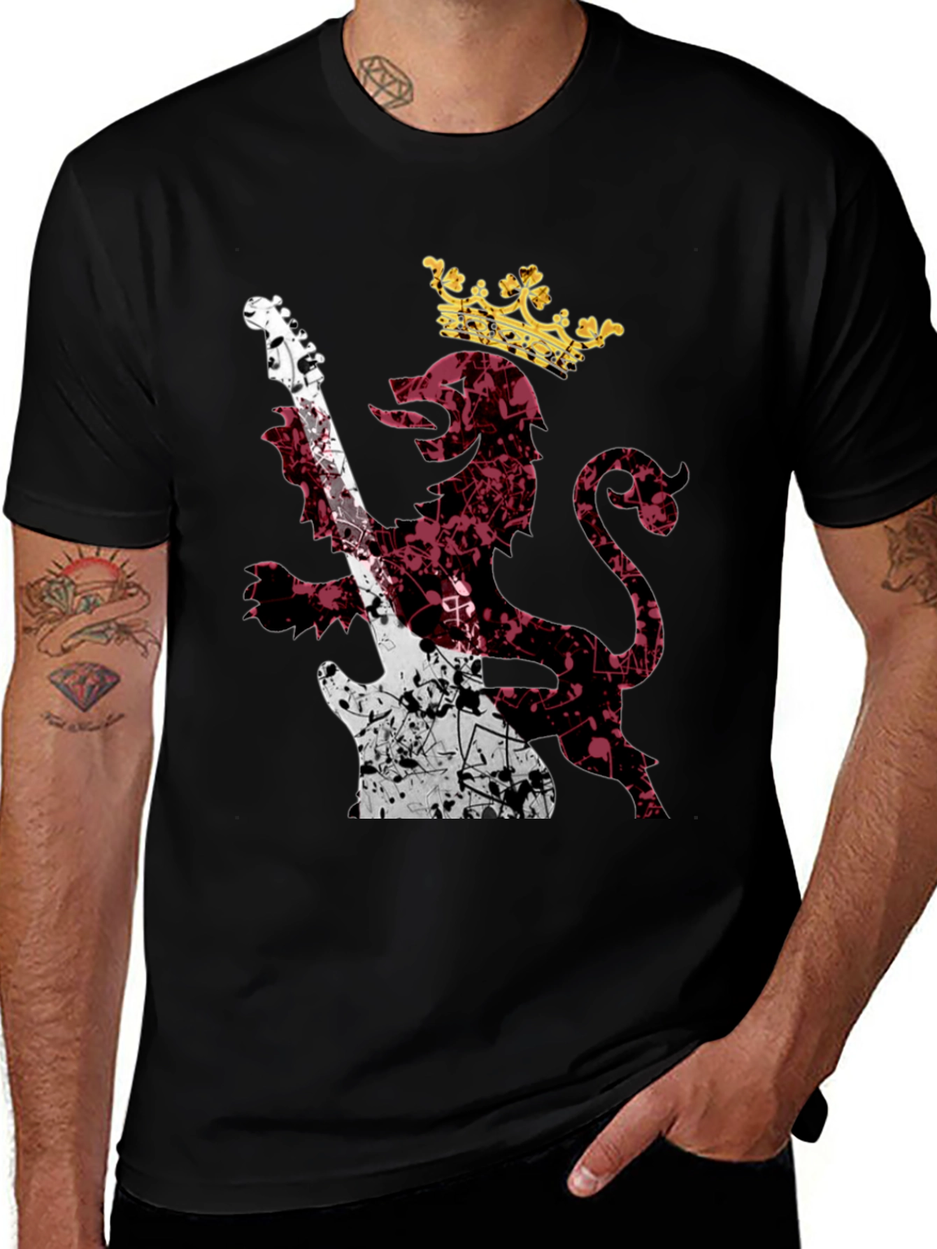 King Lion Guitar T-Shirt