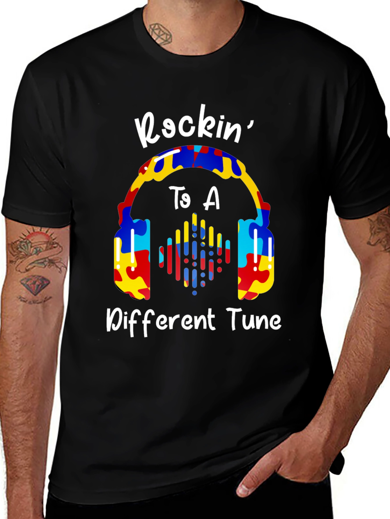 Rockin to a Different Tune Autism Awareness T-Shirt