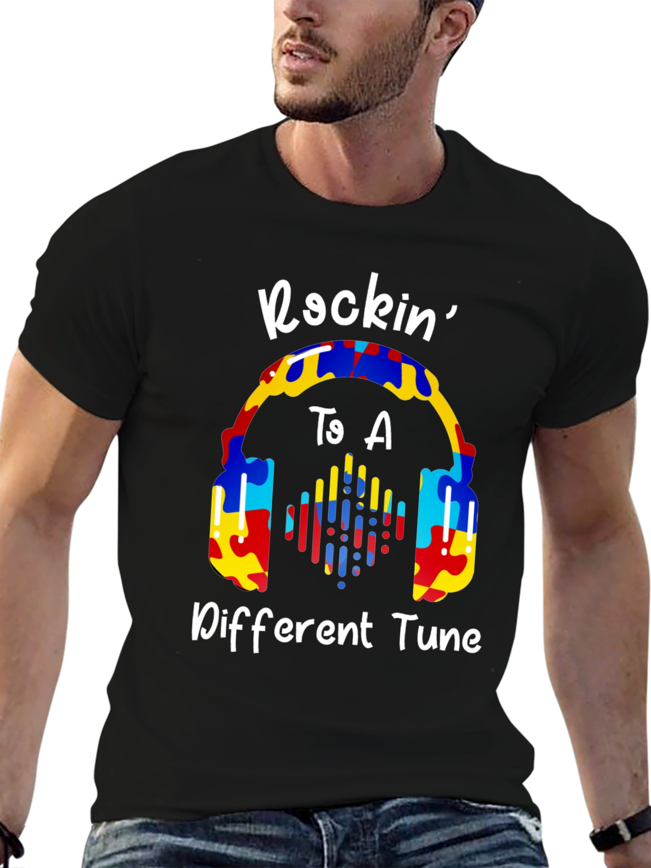 Rockin to a Different Tune Autism Awareness T-Shirt