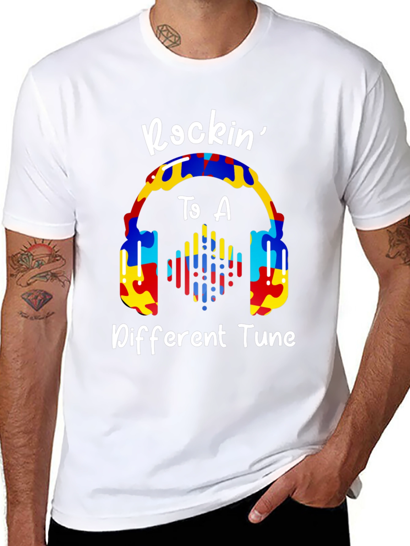 Rockin to a Different Tune Autism Awareness T-Shirt