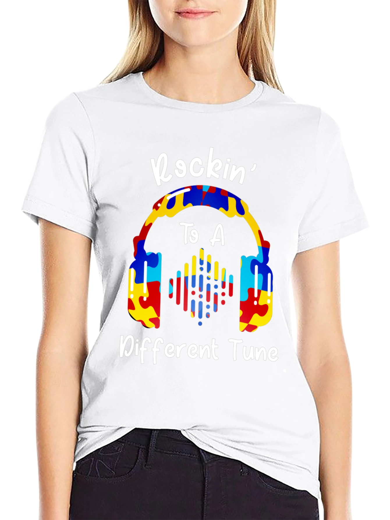 Rockin to a Different Tune Autism Awareness T-Shirt