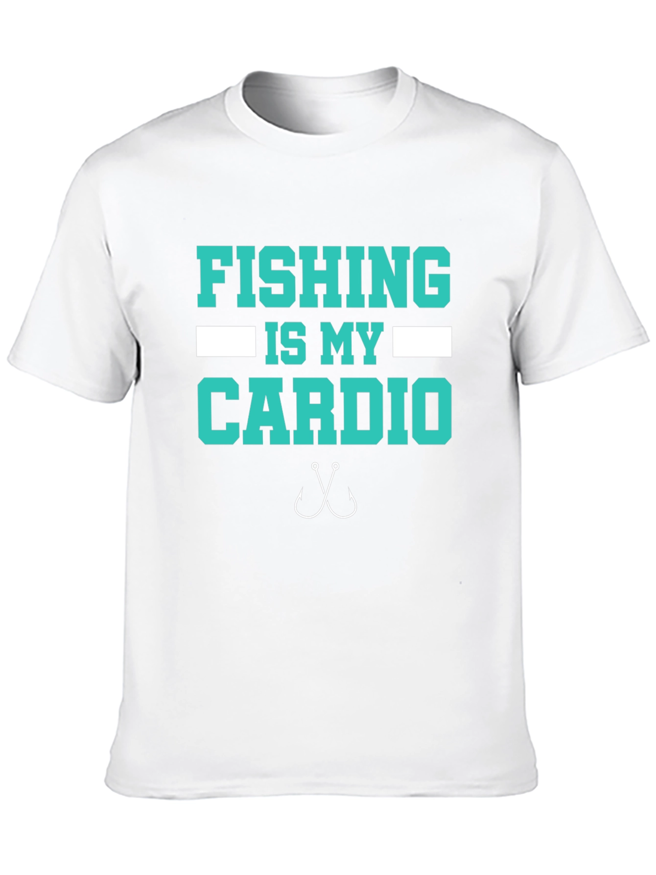 Fishing Is My Cardio T-Shirt - Black Cotton Tee