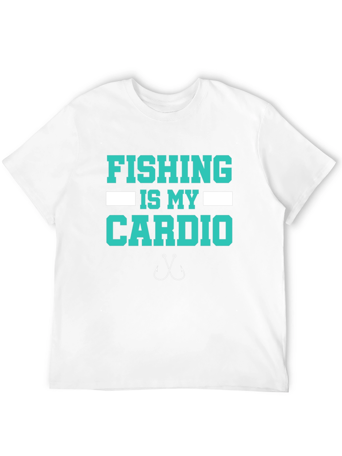Fishing Is My Cardio T-Shirt - Black Cotton Tee