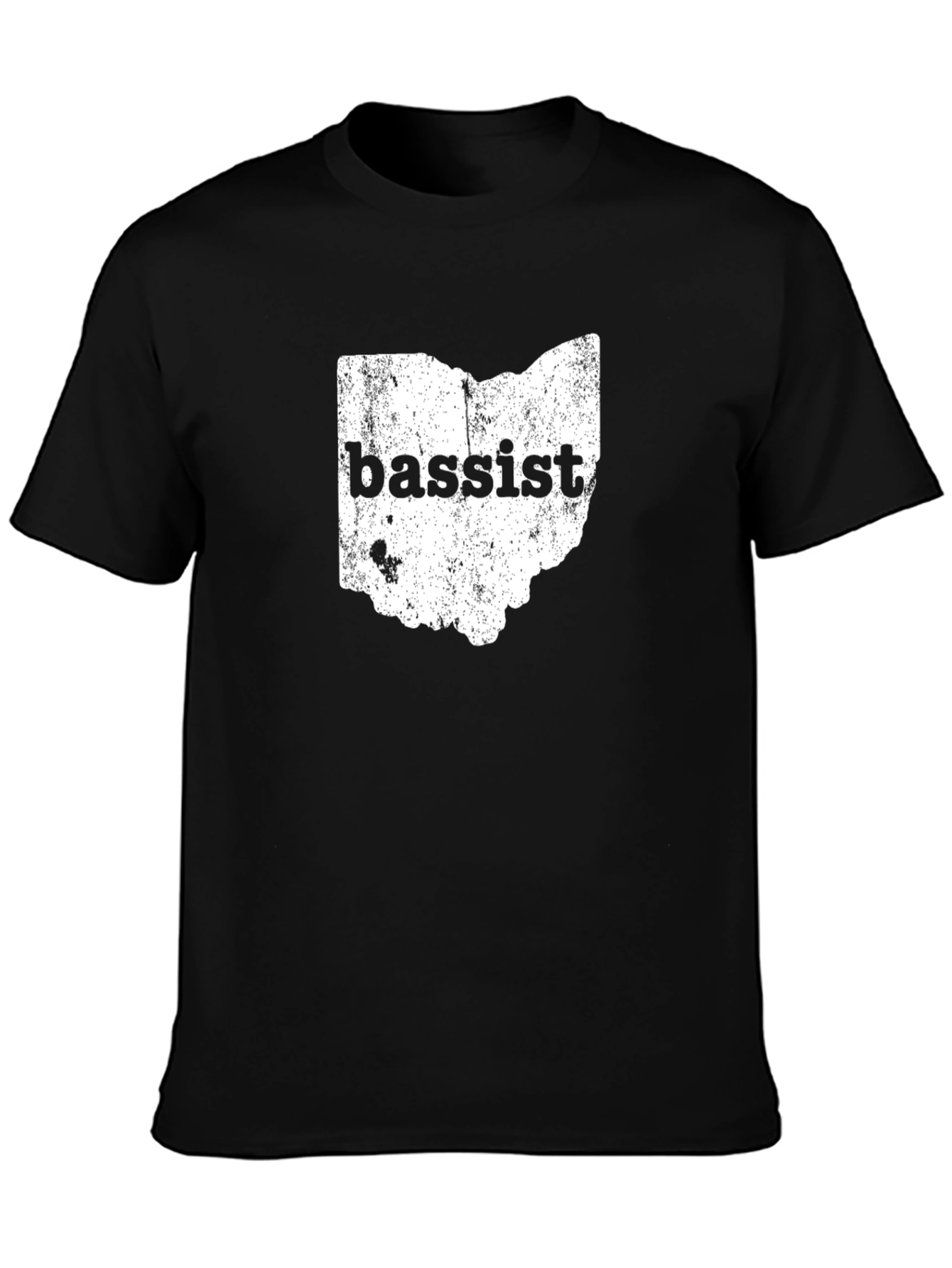 Ohio Bassist Distressed Graphic Tee - Black