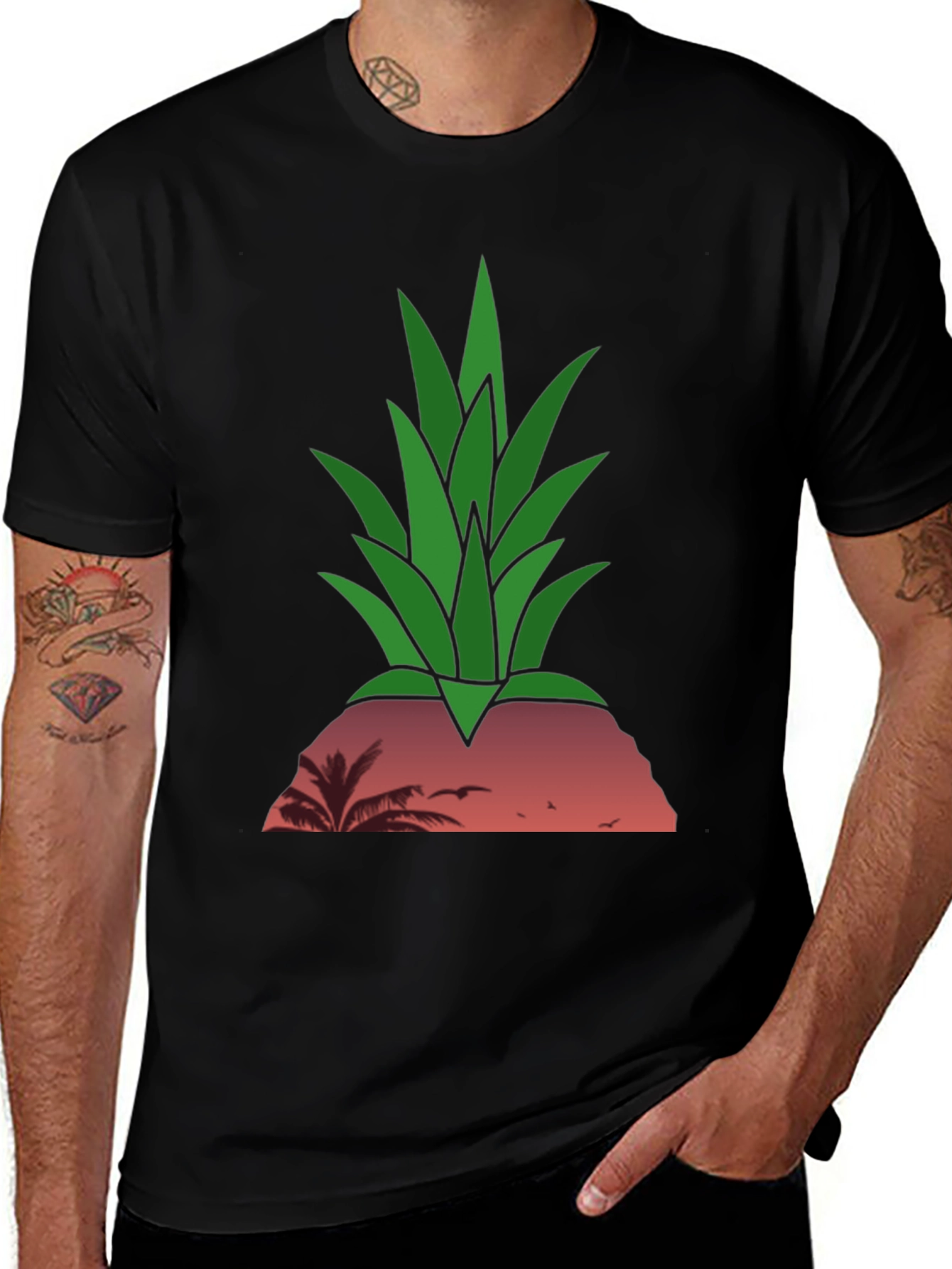 Tropical Pineapple Sunset T-Shirt