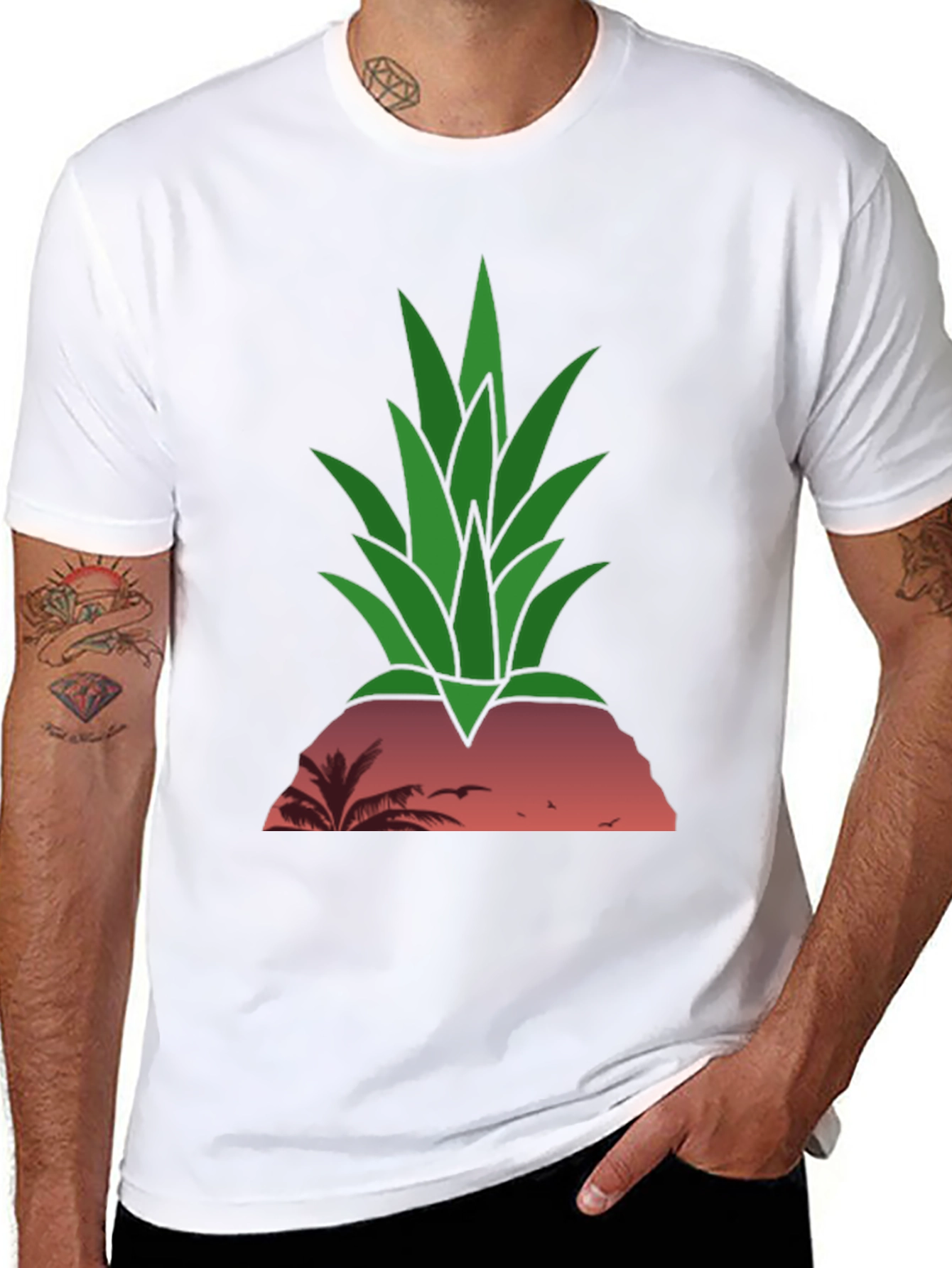 Tropical Pineapple Sunset T-Shirt