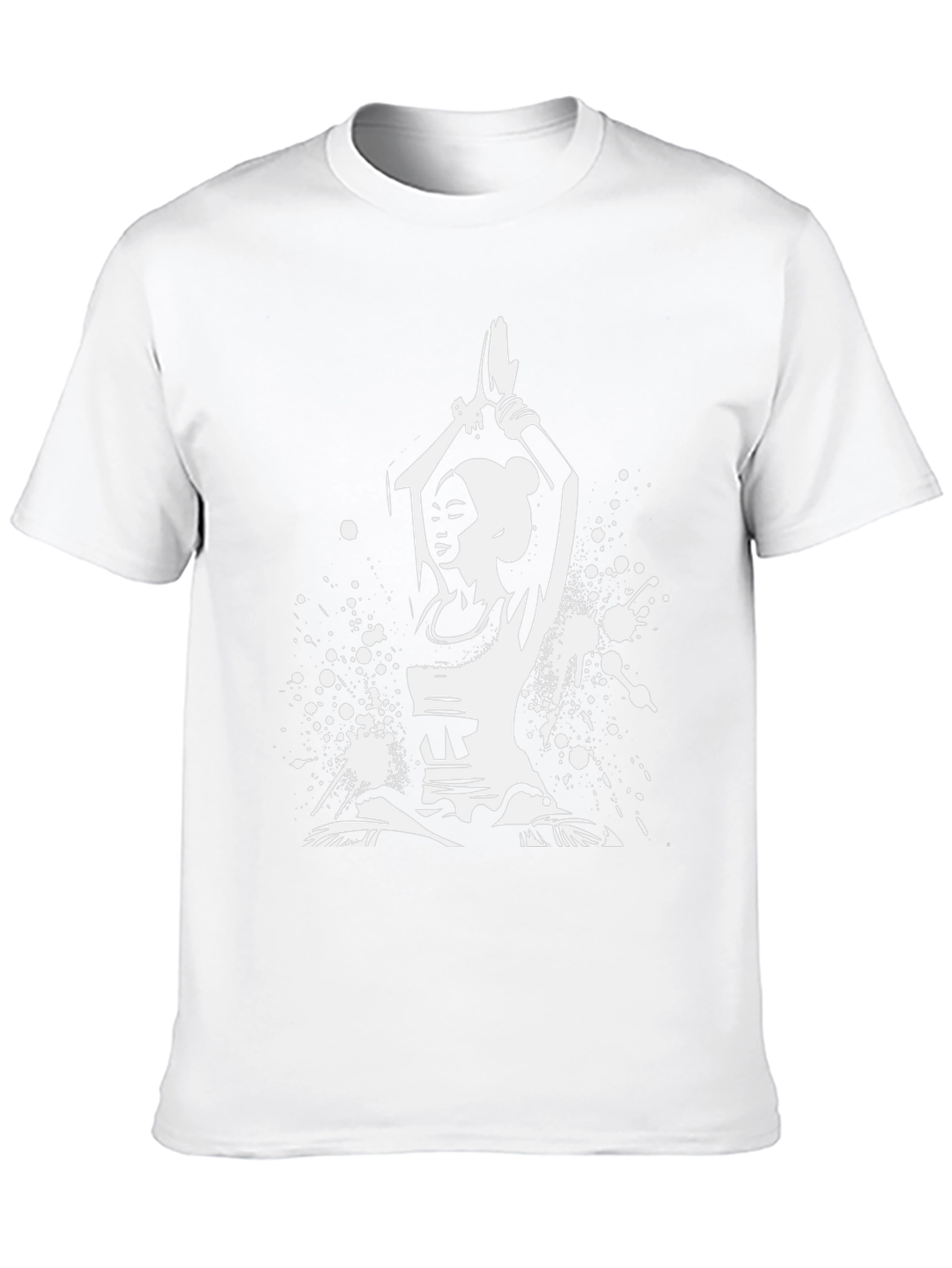Yoga Pose Graphic Tee - Black Cotton Blend Shirt
