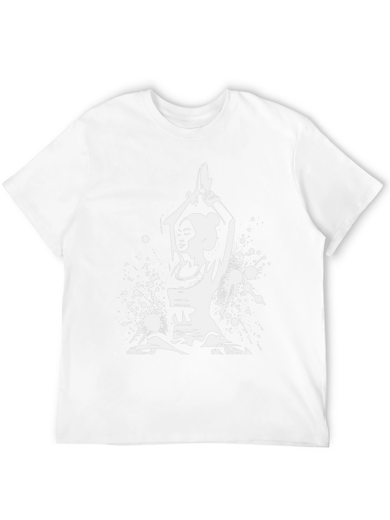 Yoga Pose Graphic Tee - Black Cotton Blend Shirt
