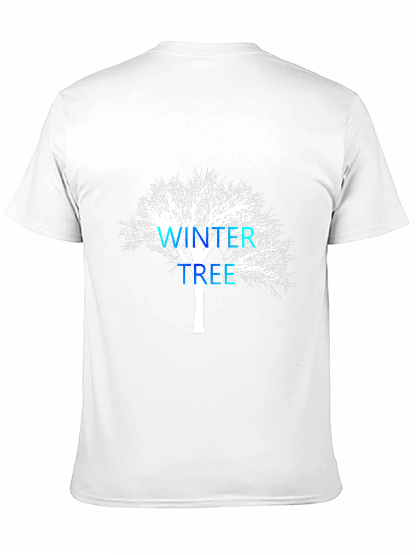 Winter Tree Graphic Tee - Black Cotton Casual Shirt