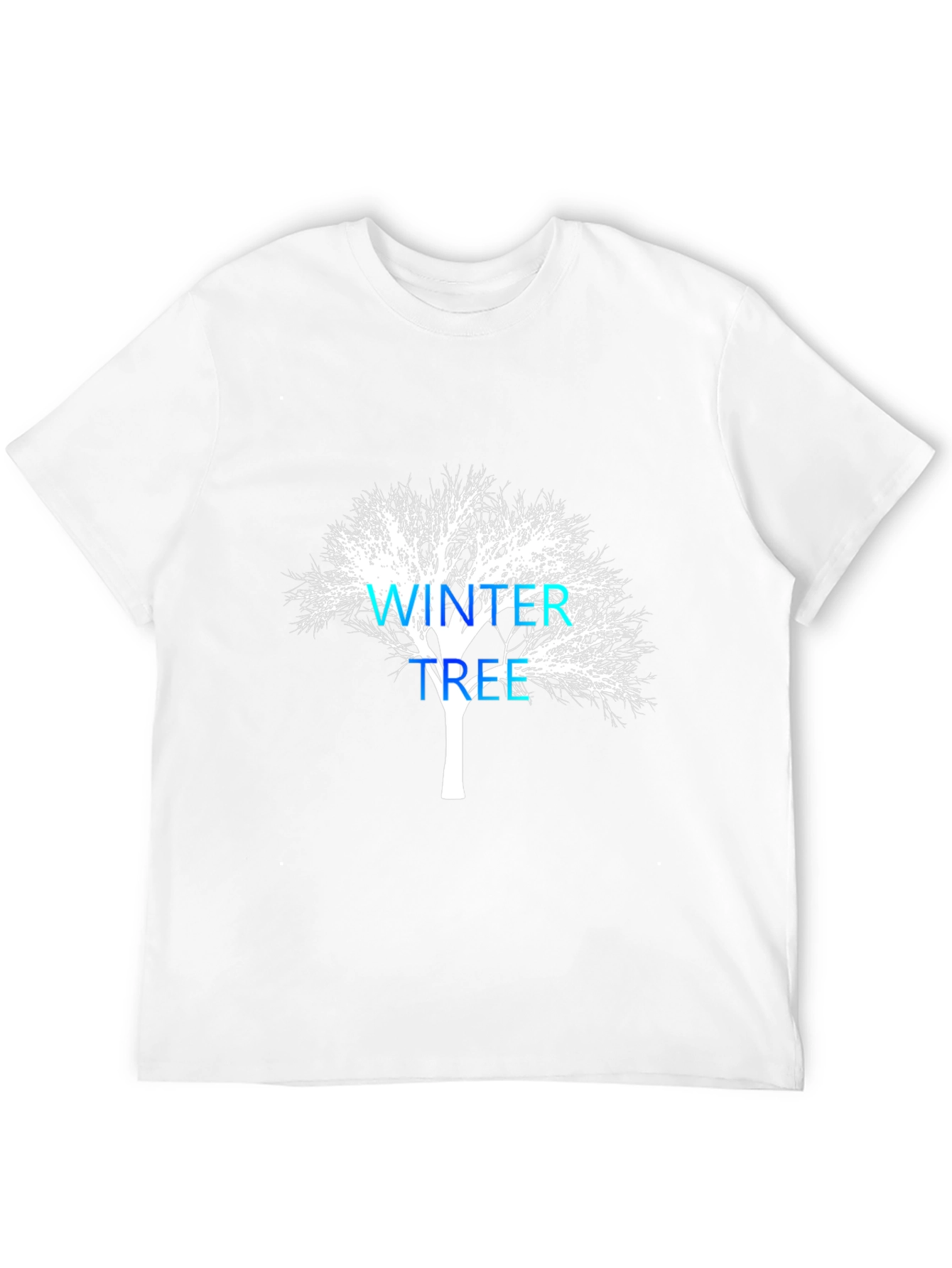 Winter Tree Graphic Tee - Black Cotton Casual Shirt