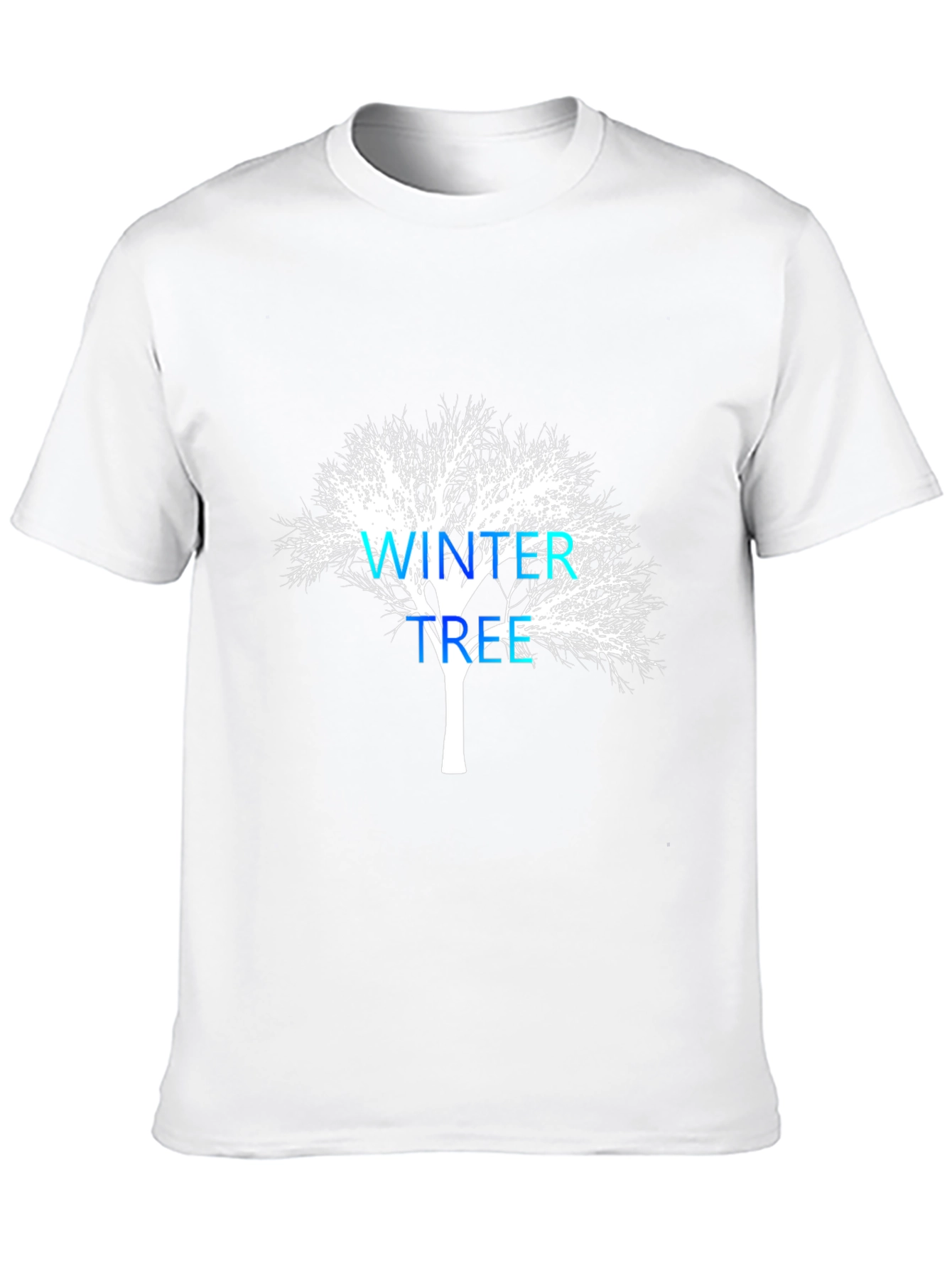 Winter Tree Graphic Tee - Black Cotton Casual Shirt