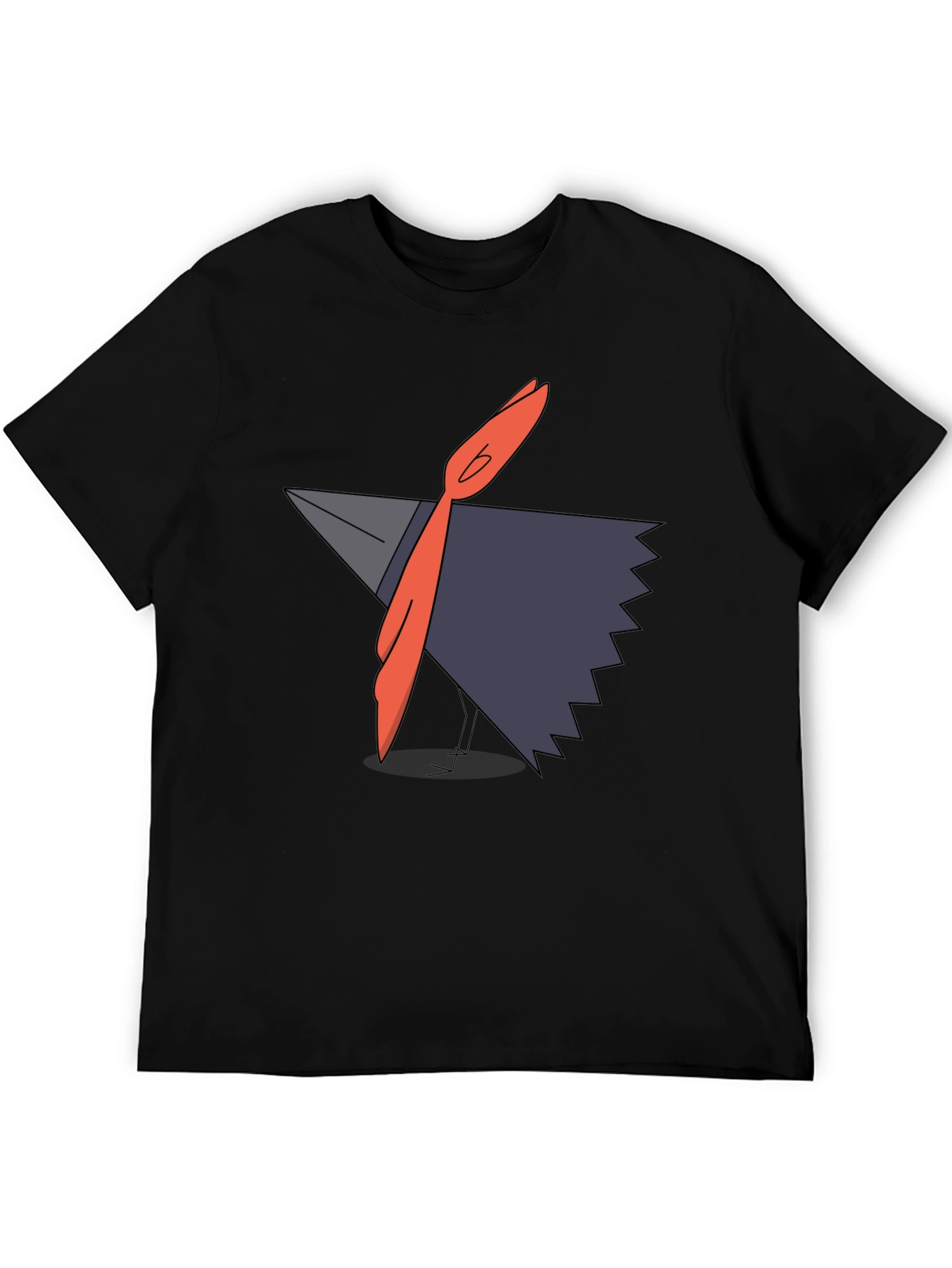 Modern Graphic Tee - Abstract Bird Design