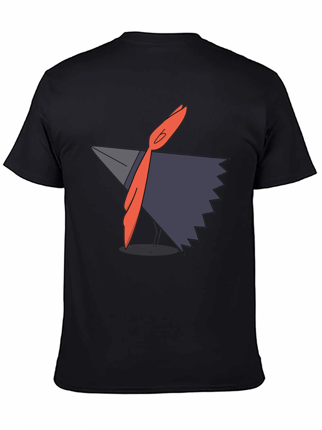 Modern Graphic Tee - Abstract Bird Design