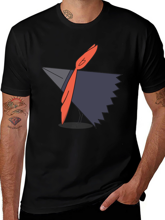 Modern Graphic Tee - Abstract Bird Design